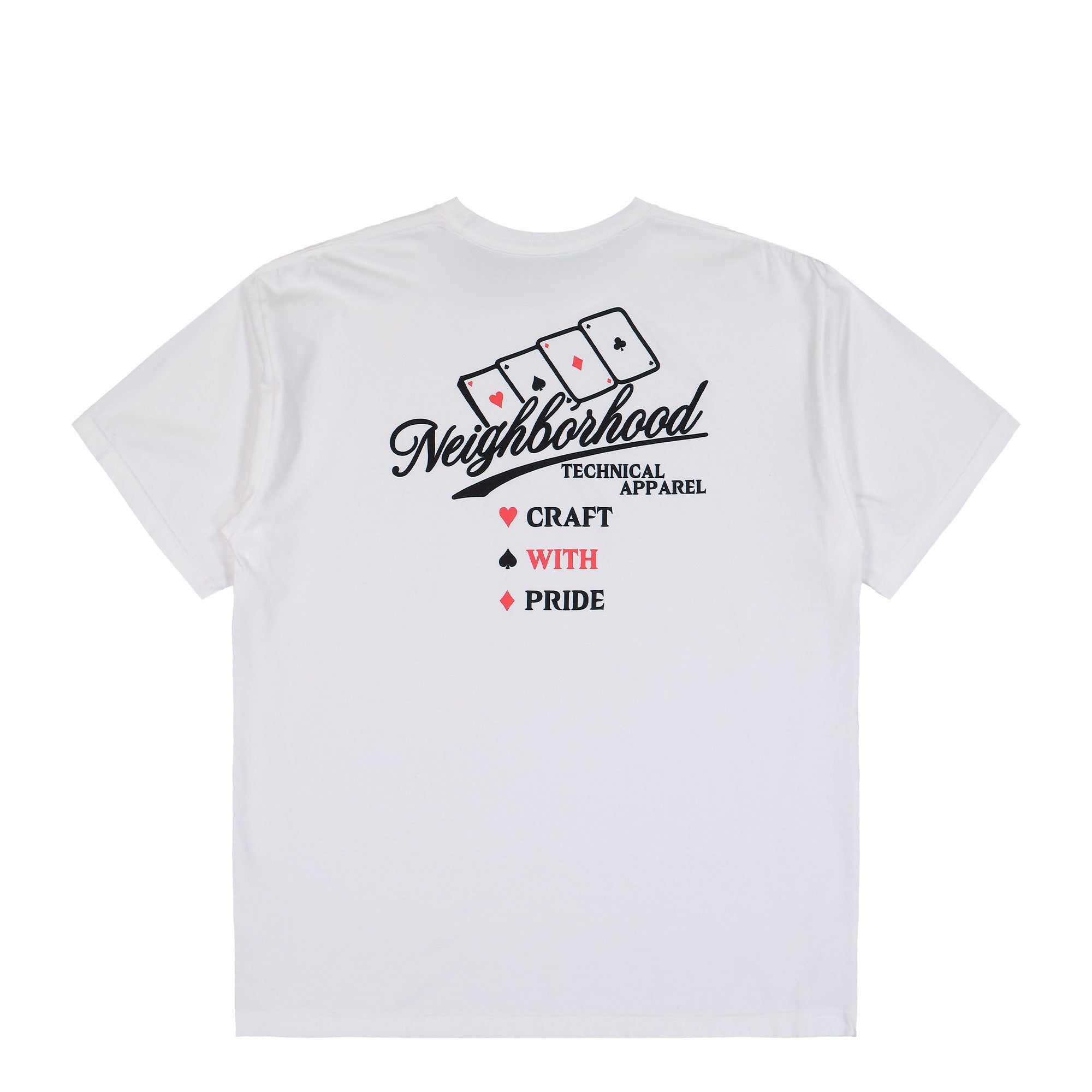 Neighborhood NH. TEE SS-8 White T-Shirts 252PCNH-ST08 / White Close-up | Overkill
