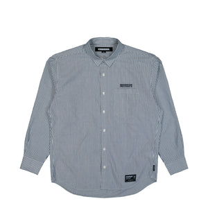 Neighborhood Stripe Shirt LS Blue / White Shirts 252SPNH-SHM04 | Overkill