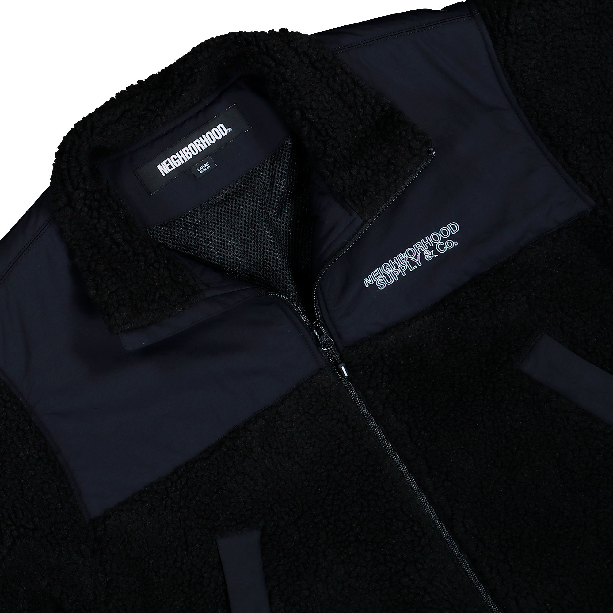 Neighborhood Fleece Jacket Black Fleece Jackets 252SZNH-JKM04 Detailfoto | Overkill
