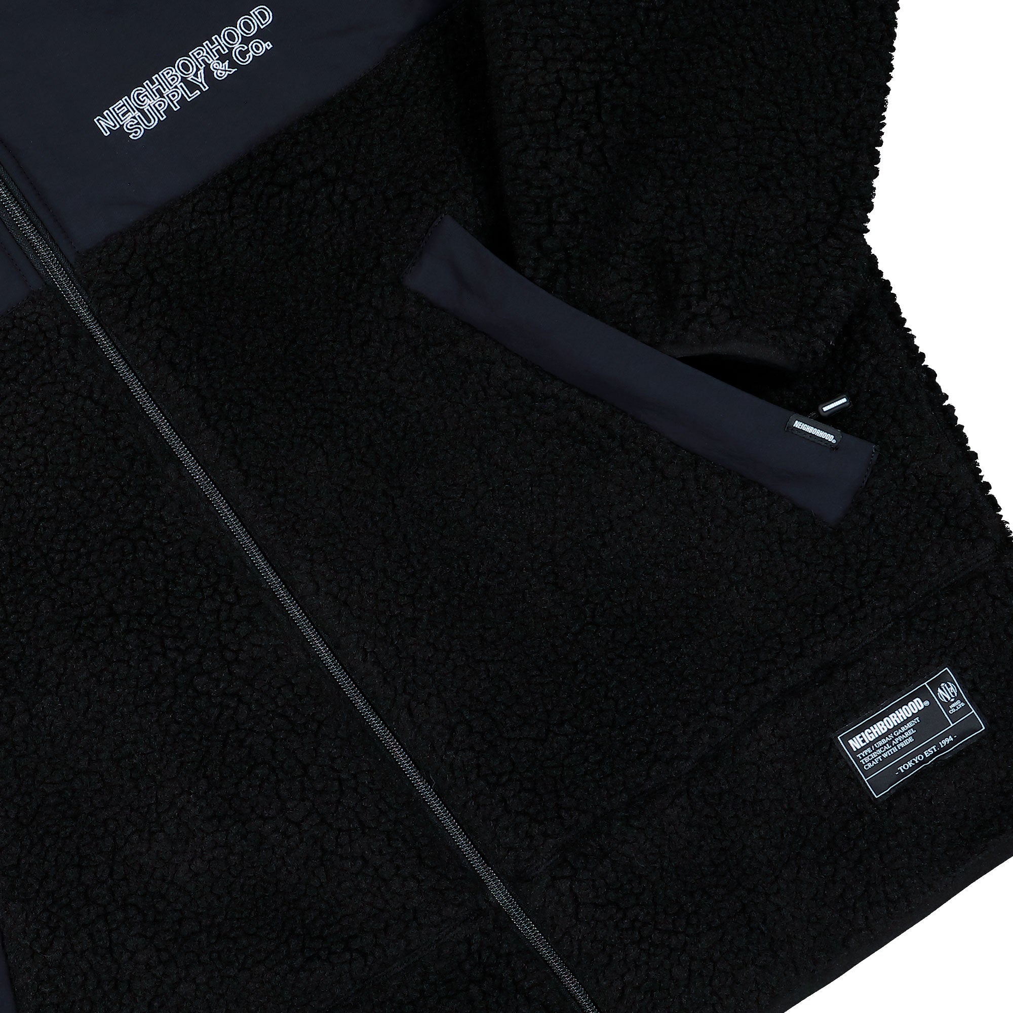 Neighborhood Fleece Jacket Black Fleece Jackets 252SZNH-JKM04 Detail View 1 | Overkill
