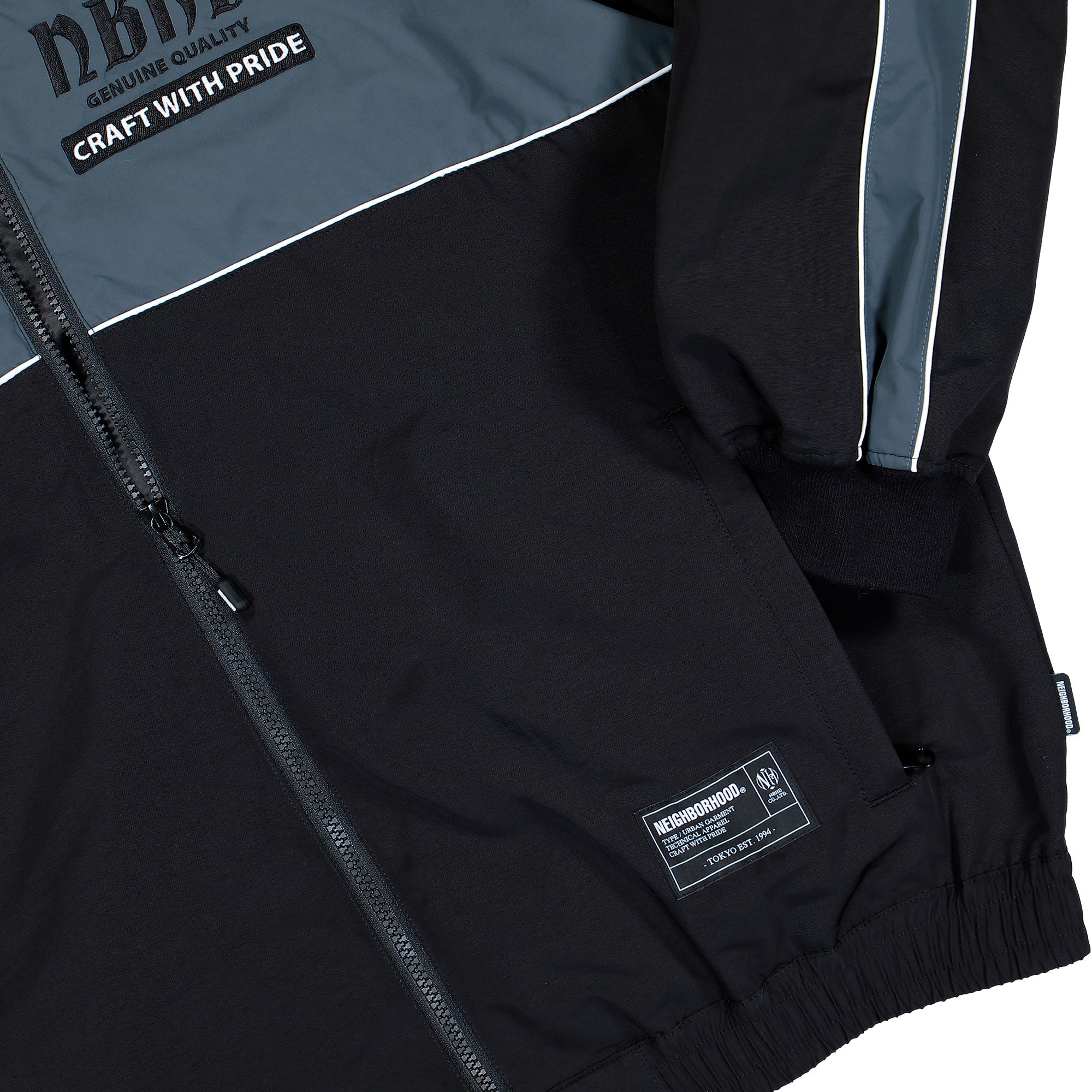 Neighborhood Bicolor Track Jacket 252TSNH-JKM07 / Black | OVERKILL