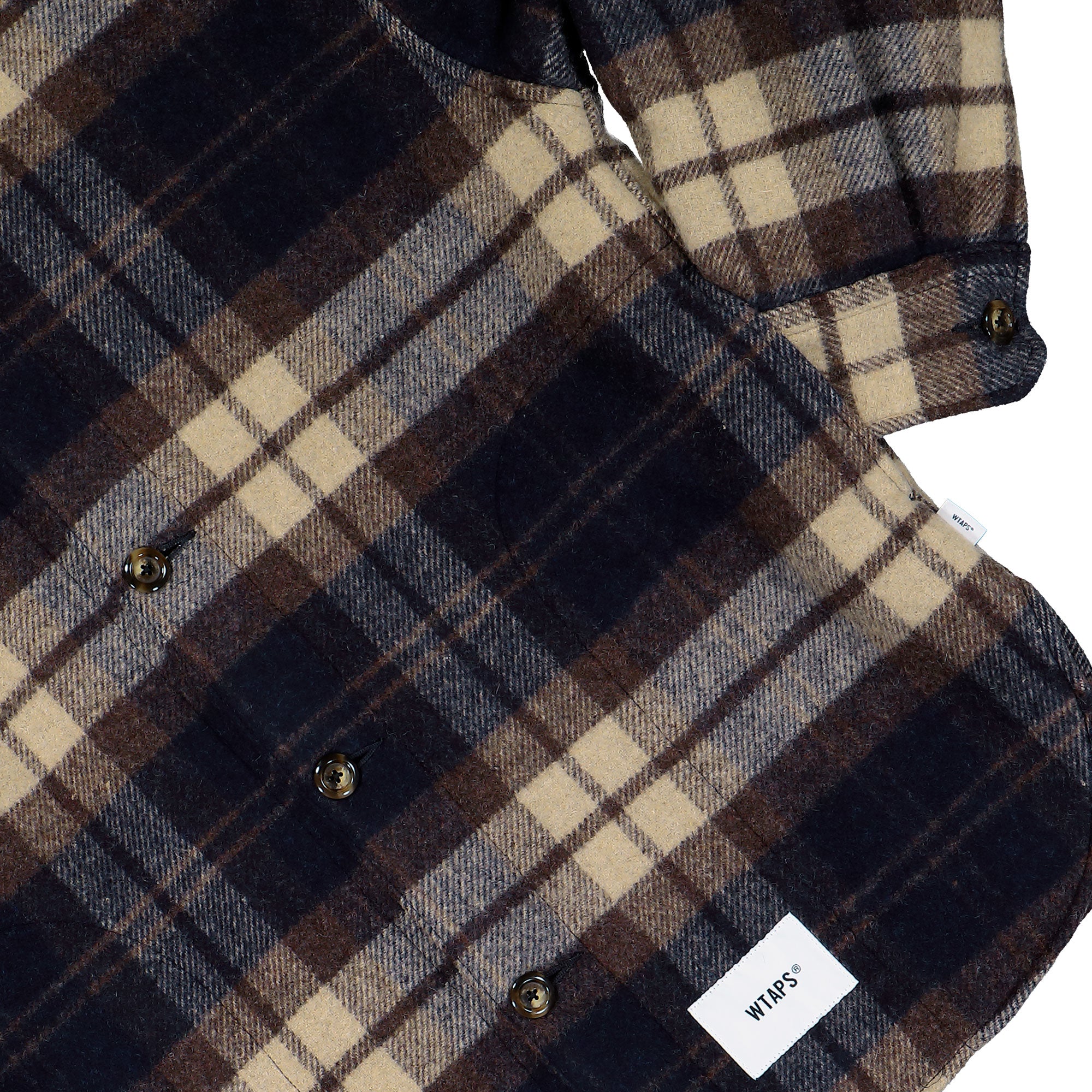 WTAPS WCPO / Jacket / WOPL. Melton. Textile Beige Jackets 252WVDT-JKM05 Detail View 1 | Overkill
