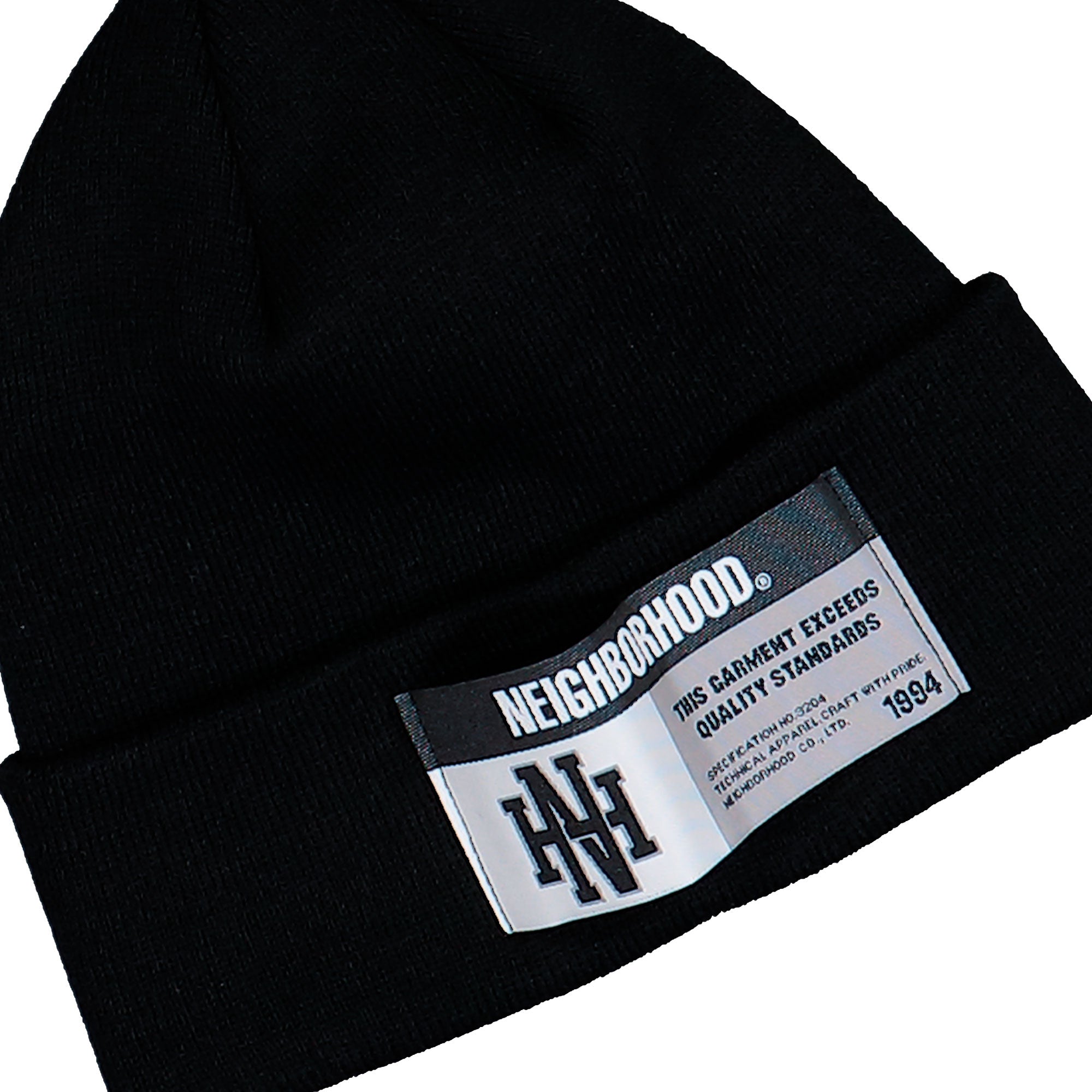 Neighborhood Beanie Black Beanies 252YCNH-HT01 Close-up | Overkill