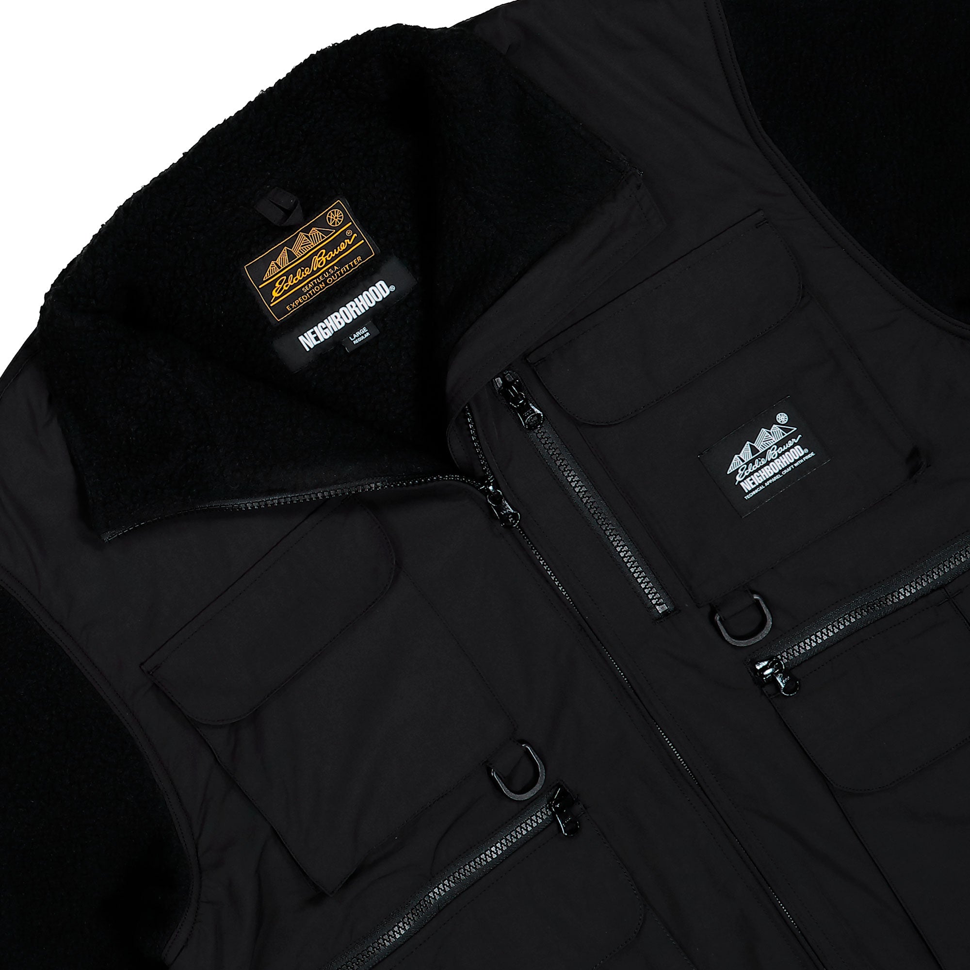 Eddie Bauer x Neighborhood Fleece Fishing Jacket Black Jackets 252ZMEBN-JKM02 Detailfoto | Overkill