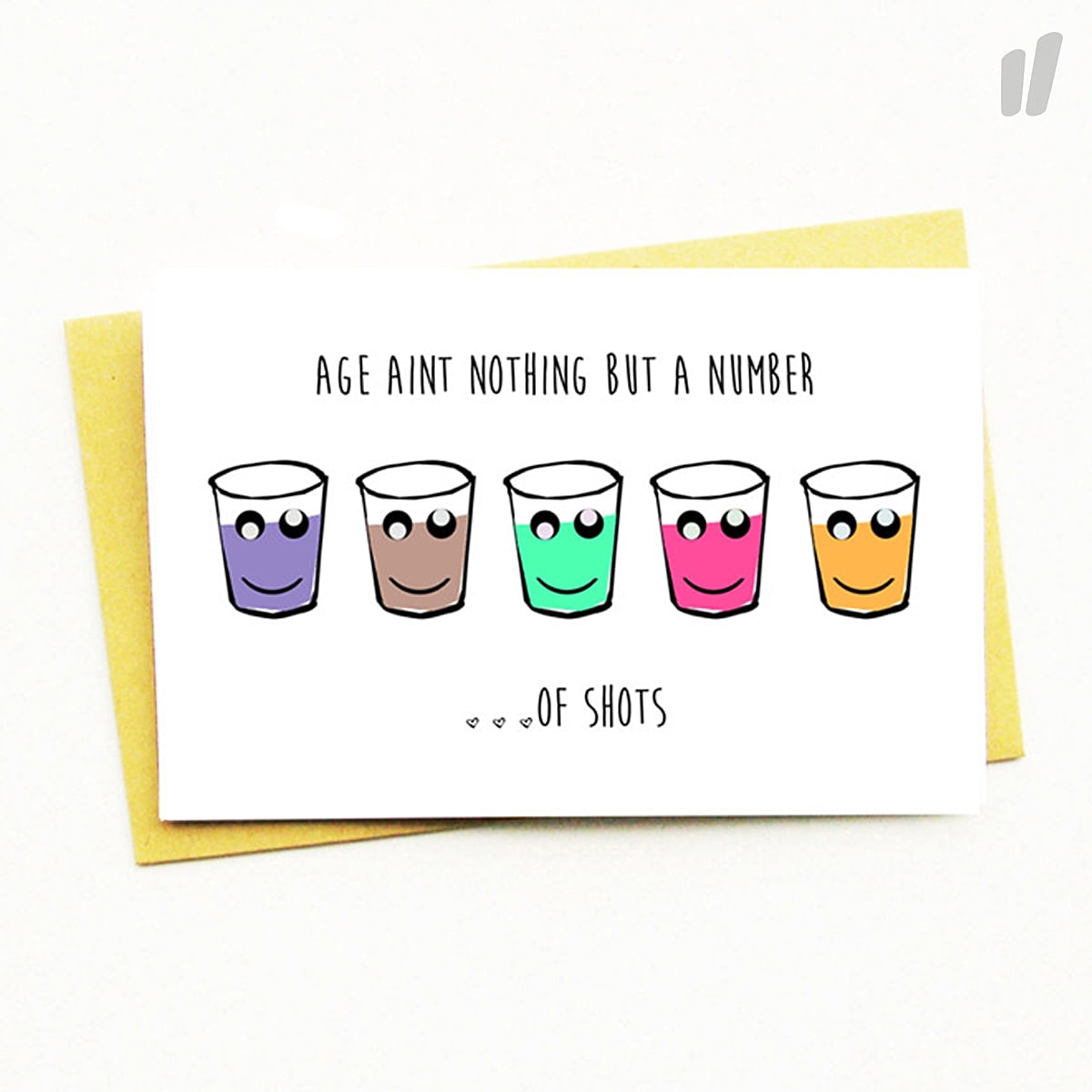 NocturnalPaper "Age Aint Nothing But A Number Of Shots" Card White Cards  | Overkill