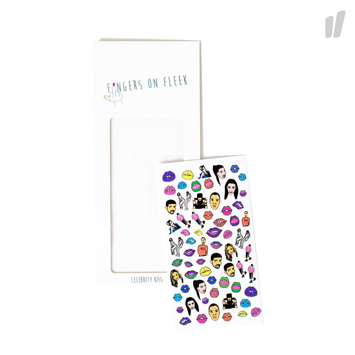 NocturnalPaper "Celebrity Kiss" Fingers On Fleek Multicolor Cards  | Overkill