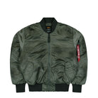 Alpha Industries MA-1 Distressed Bomber Jacket Vintage Green Bomber Jacket 258128-432 | Overkill
