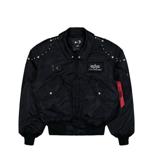 Thug Club x Alpha Industries CWU-45P Rivet Edition Black Bomber & Varsity Jackets 258150-03 | Overkill
