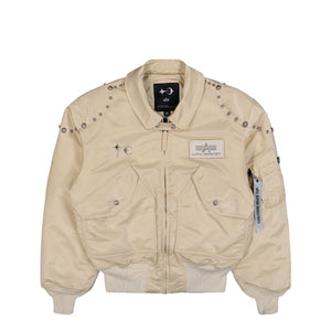 Thug Club x Alpha Industries CWU-45P Rivet Edition Vintage White Bomber & Varsity Jackets 258150-300 | Overkill
