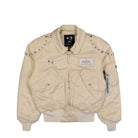 Thug Club x Alpha Industries CWU-45P Rivet Edition Vintage White Bomber & Varsity Jackets 258150-300 | Overkill
