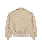 Thug Club x Alpha Industries CWU-45P Rivet Edition Vintage White Bomber & Varsity Jackets 258150-300 Close-up | Overkill
