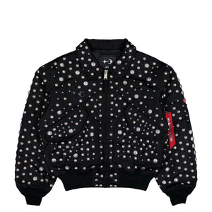 Thug Club x Alpha Industries CWU-45P All Over Rivet Edition Black Bomber & Varsity Jackets 258151-03 | Overkill
