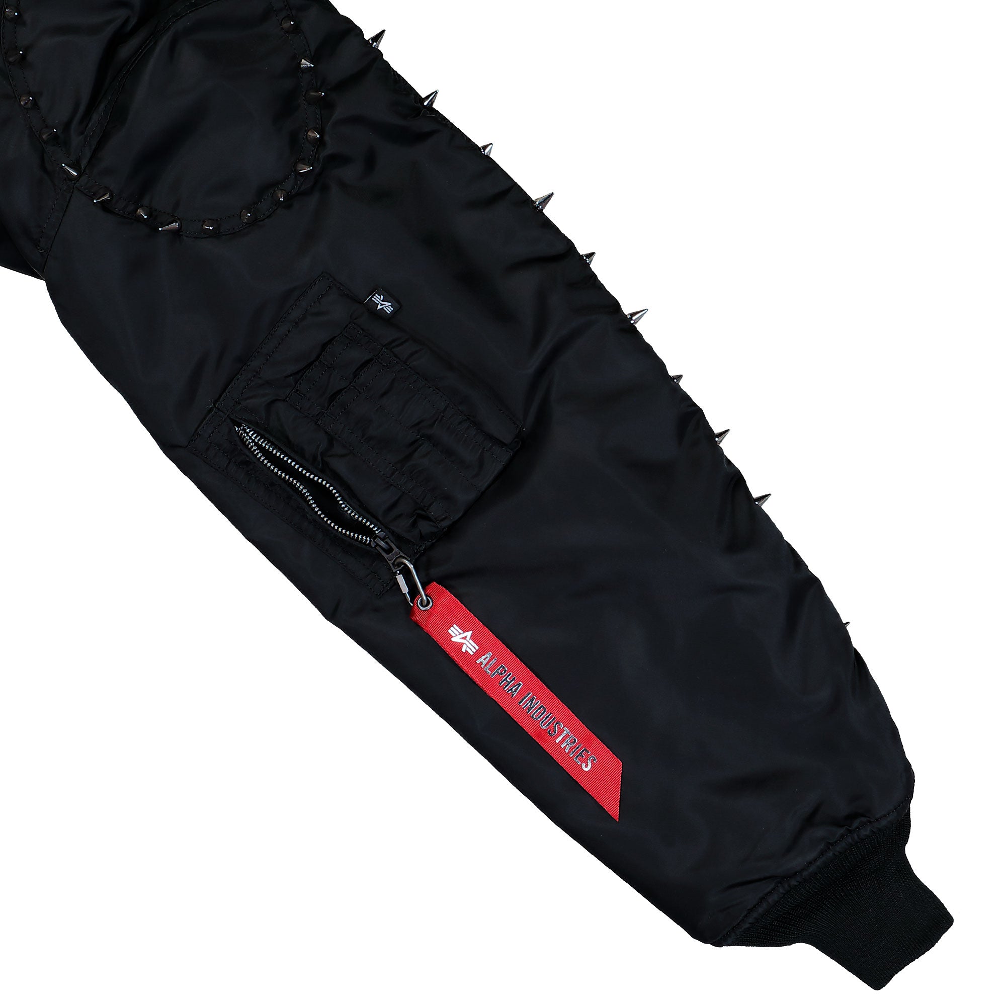 Thug Club x Alpha Industries CWU-45P Studio Edition Black Bomber & Varsity Jackets 258152-03 Detail View 4 | Overkill
