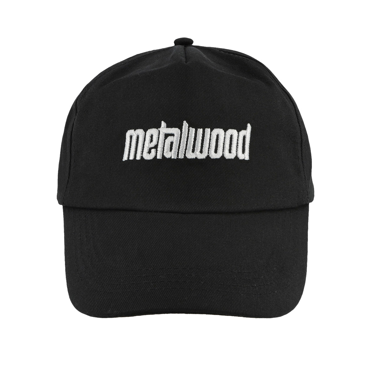 Metalwood Studio Metal Logo 5-Panel Hat Black Basecap 25SS-01-10-BLK Detail View 1 | Overkill
