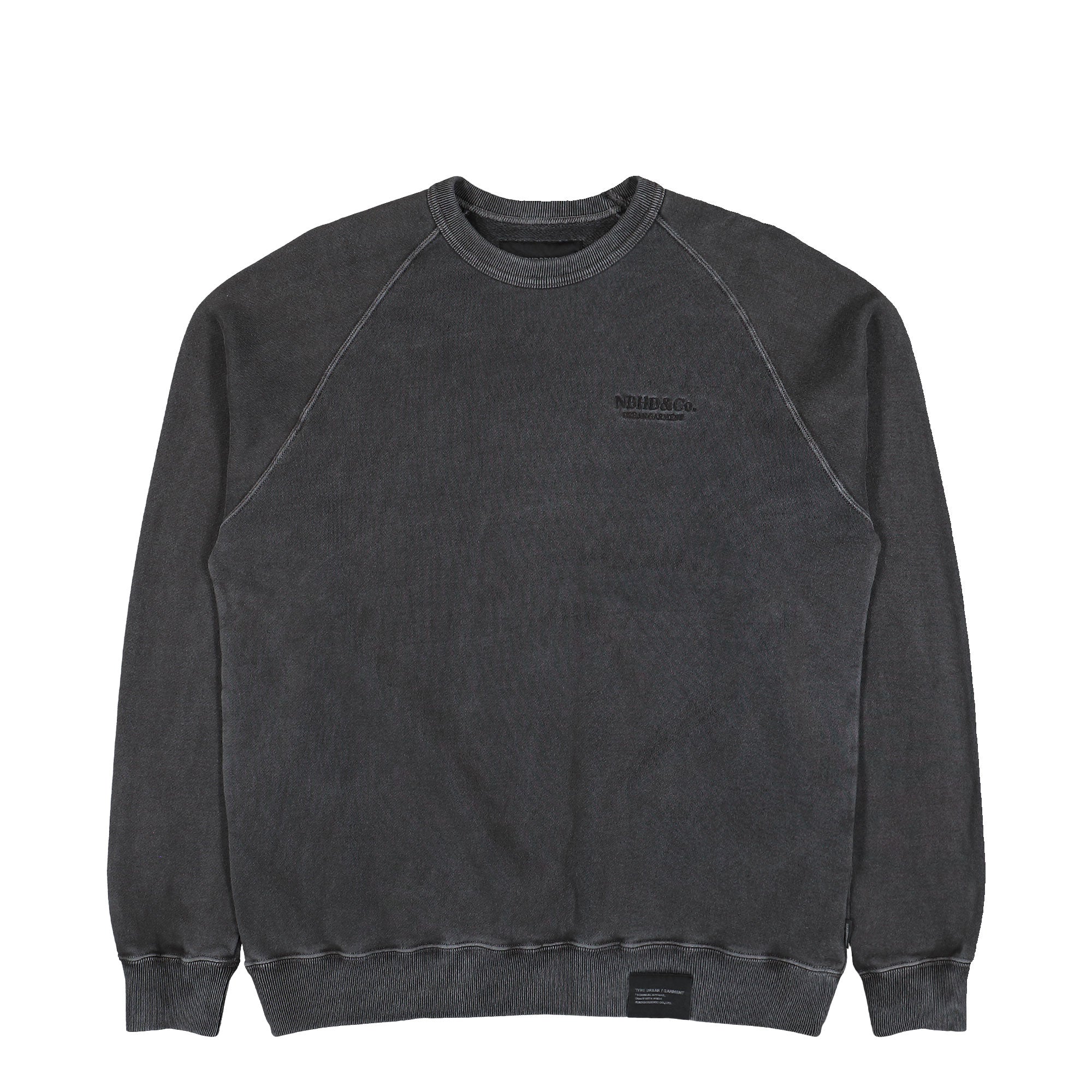 Neighborhood Pigment Dyed Sweat Shirt LS Black Sweatshirt 261FPNH-CSM01 / Black | Overkill
