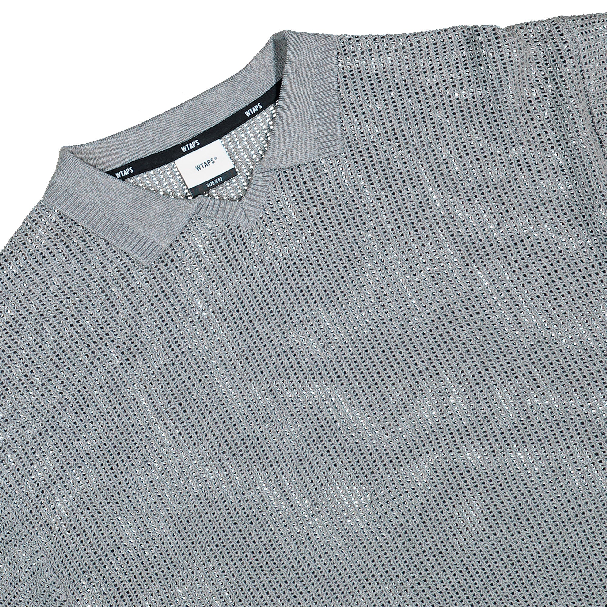 WTAPS DUP / Sweater / Cotton Ash Gray Shirts 261FZDT-KNM01 Detailfoto | Overkill