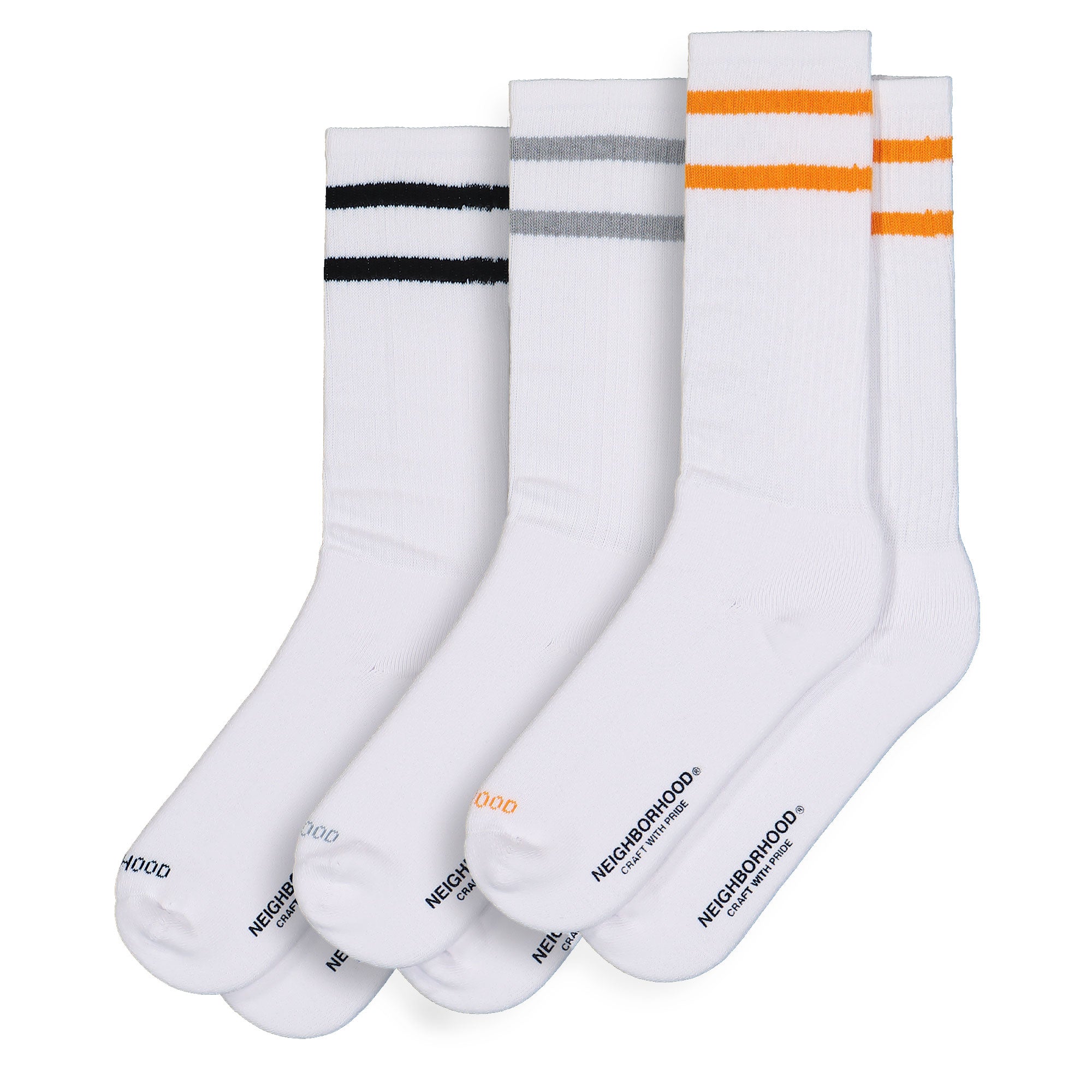 Neighborhood Classic 3Pack Socks White Socks 261KWNH-UWM01 | Overkill
