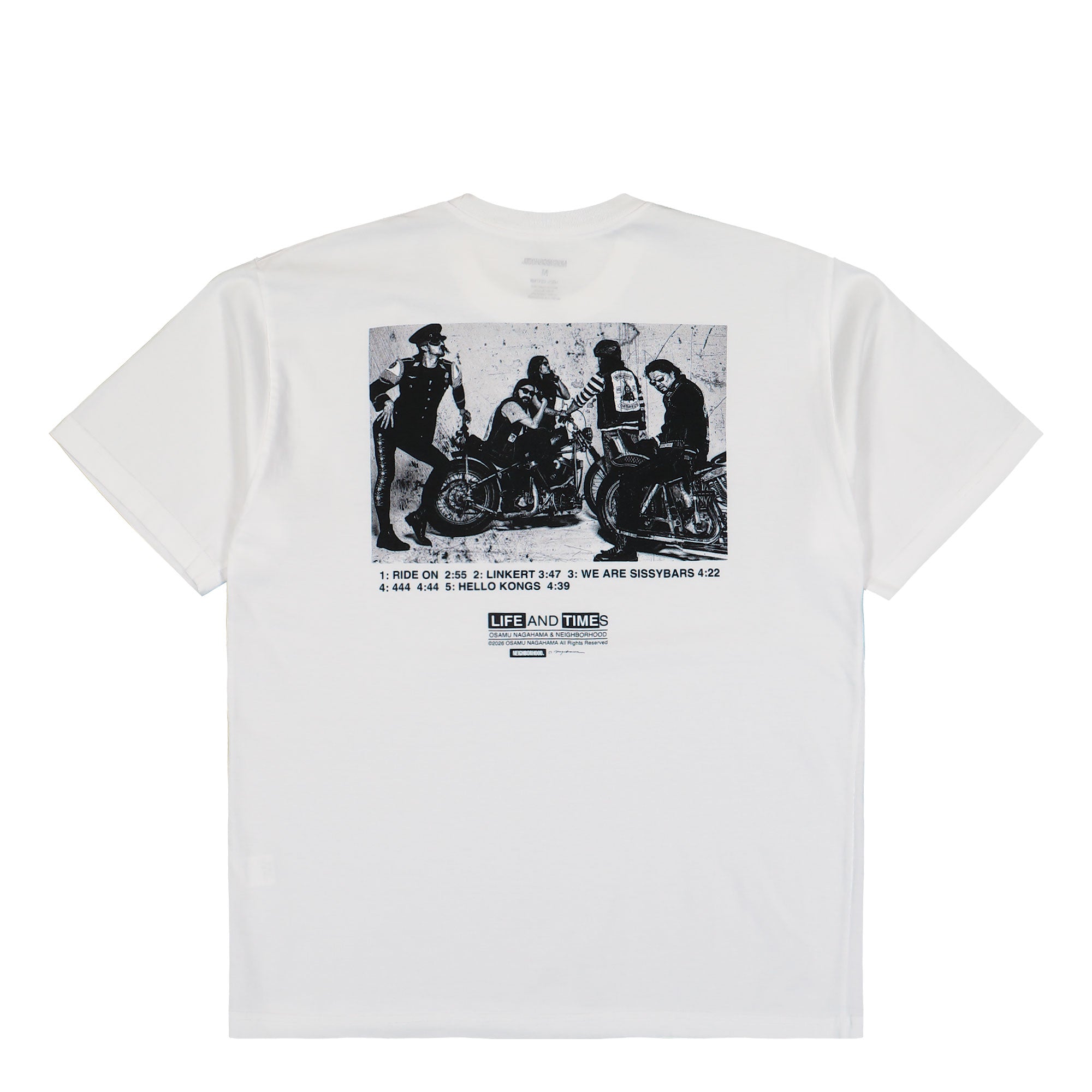 Osamu Nagahama x Neighborhood Tee SS-3 White T-Shirts 261PCNON-ST03 Close-up | Overkill