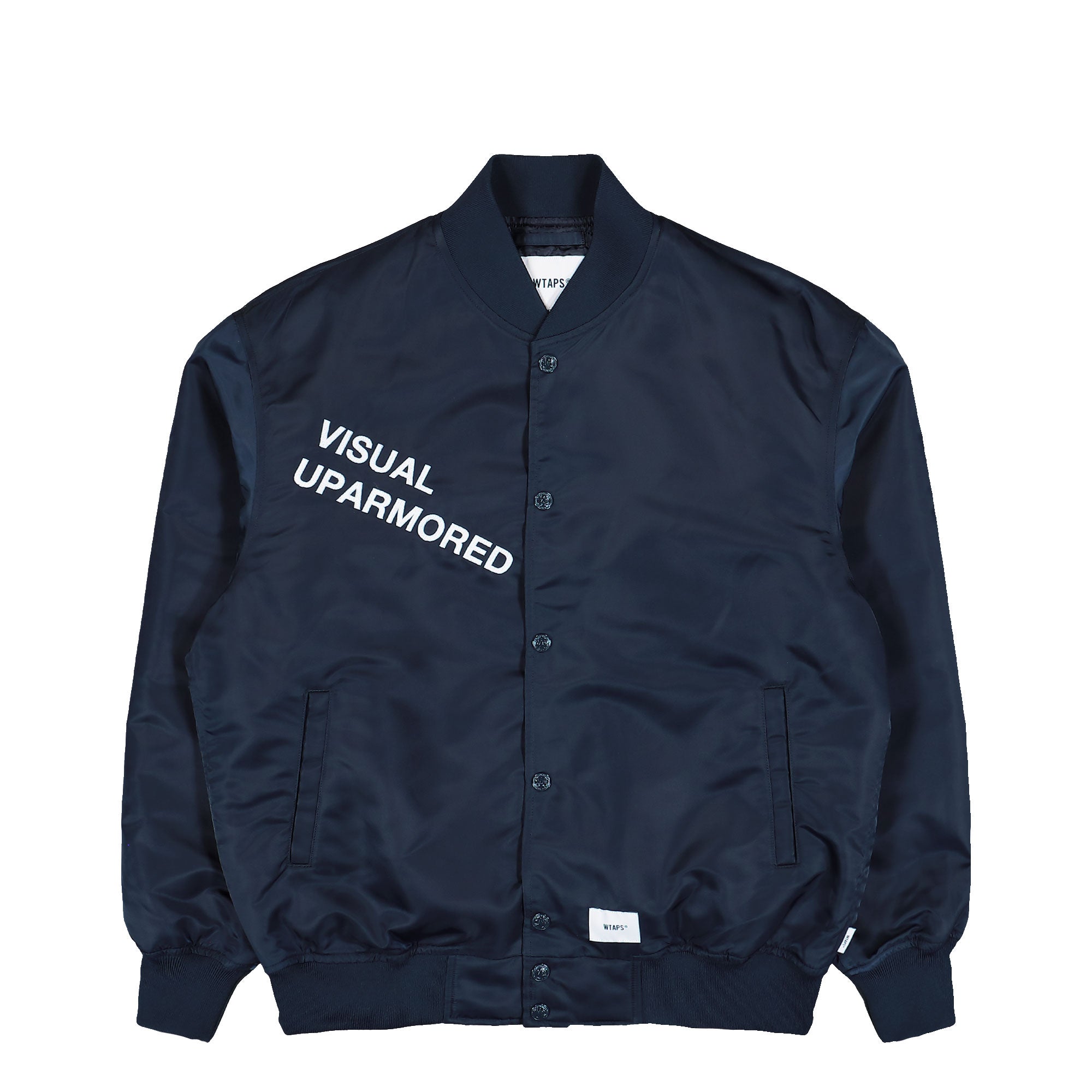WTAPS Team / Jacket / Nylon. Twill Navy Bomber & Varsity Jacket 261TQDT-JKM01 / Navy | Overkill
