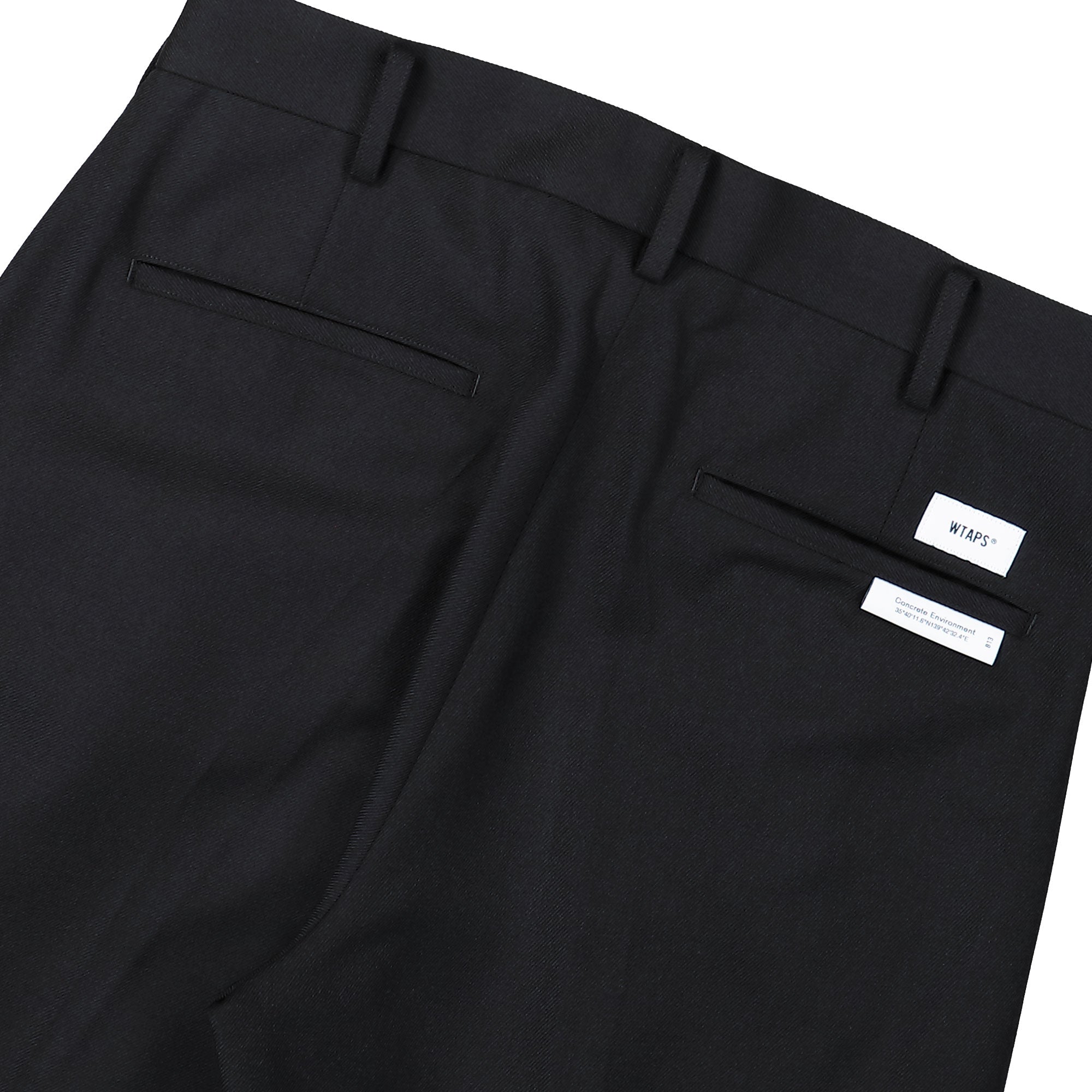 WTAPS TRDT1801 / Trousers / Wopl. Serge Black Casual Pants 261TQDT-PTM03 Detail View 2 | Overkill
