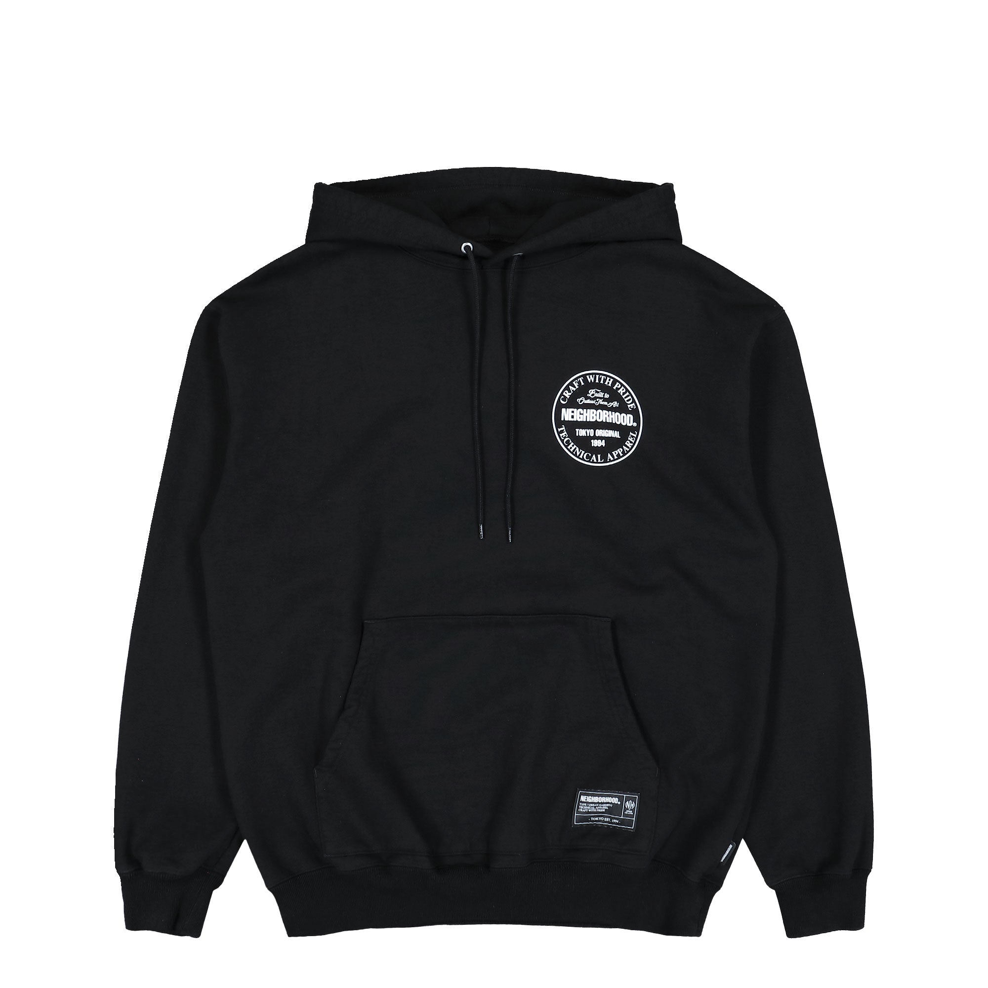 Neighborhood Staple Sweat Hoodie LS Black Hoodies 261UWNH-CSM08 / Black | Overkill
