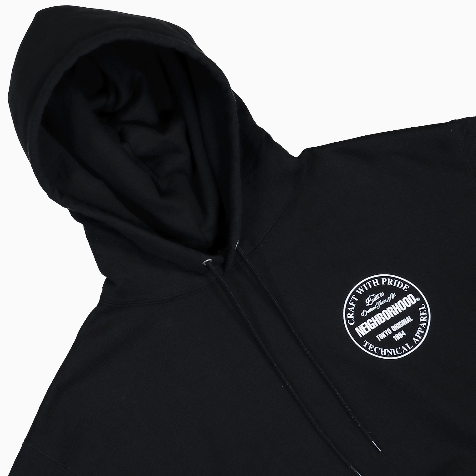 Neighborhood Staple Sweat Hoodie LS Black Hoodies 261UWNH-CSM08 / Black Detailfoto | Overkill

