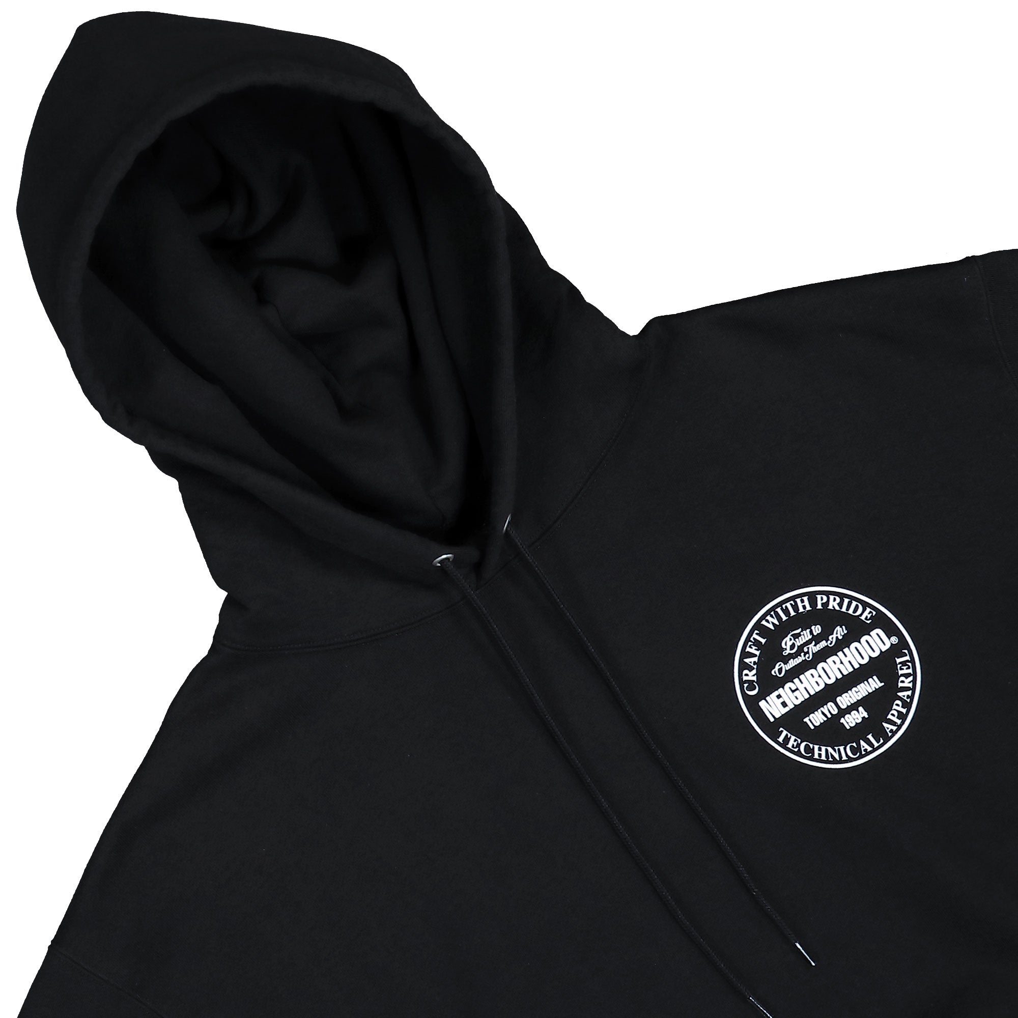 Neighborhood Staple Sweat Hoodie LS Black Hoodies 261UWNH-CSM08 / Black Detailfoto | Overkill
