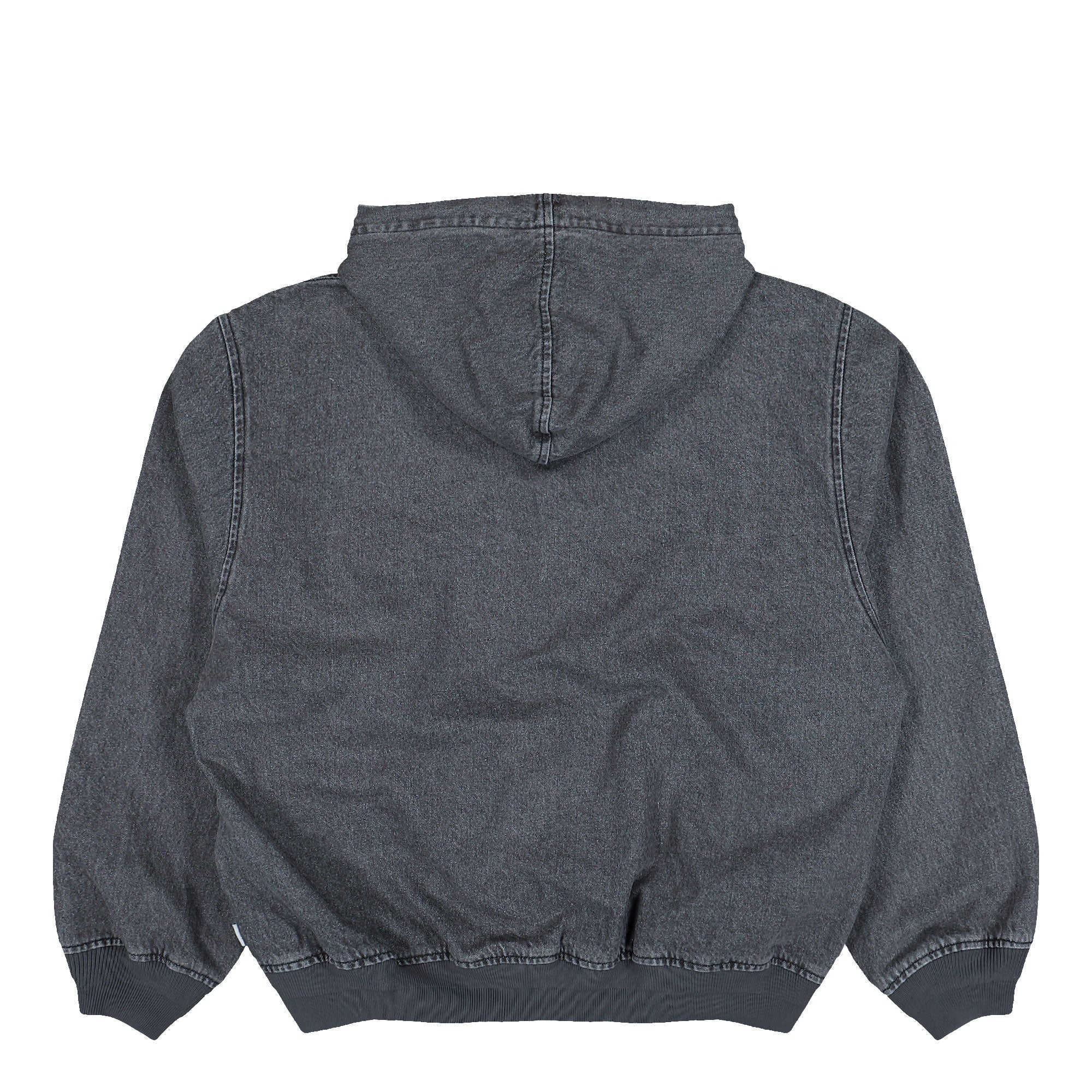 WTAPS D00M / Jacket / Cotton. Denim Black Bomber & Varsiy Jacket 261WVDT-JKM01 / Black Close-up | Overkill
