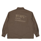 WTAPS JMOD / LS / Nyco. Weather. CORDURA® Brown Shirts 261WVDT-SHM02 / Brown Close-up | Overkill
