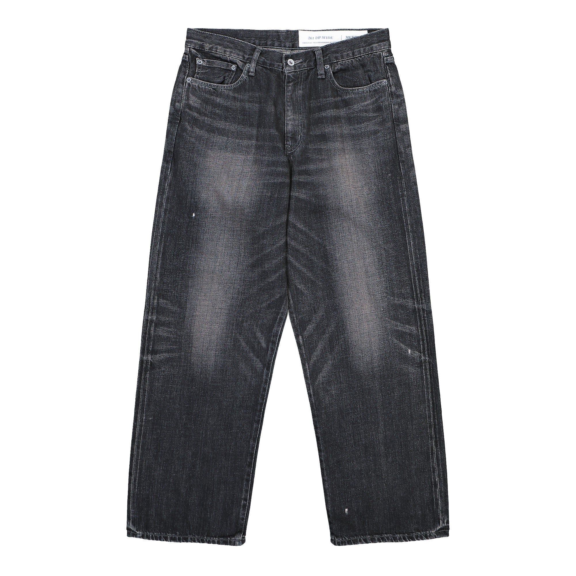 Neighborhood Washed Denim DP Wide Pants 261XBNH-PTM04/ Black