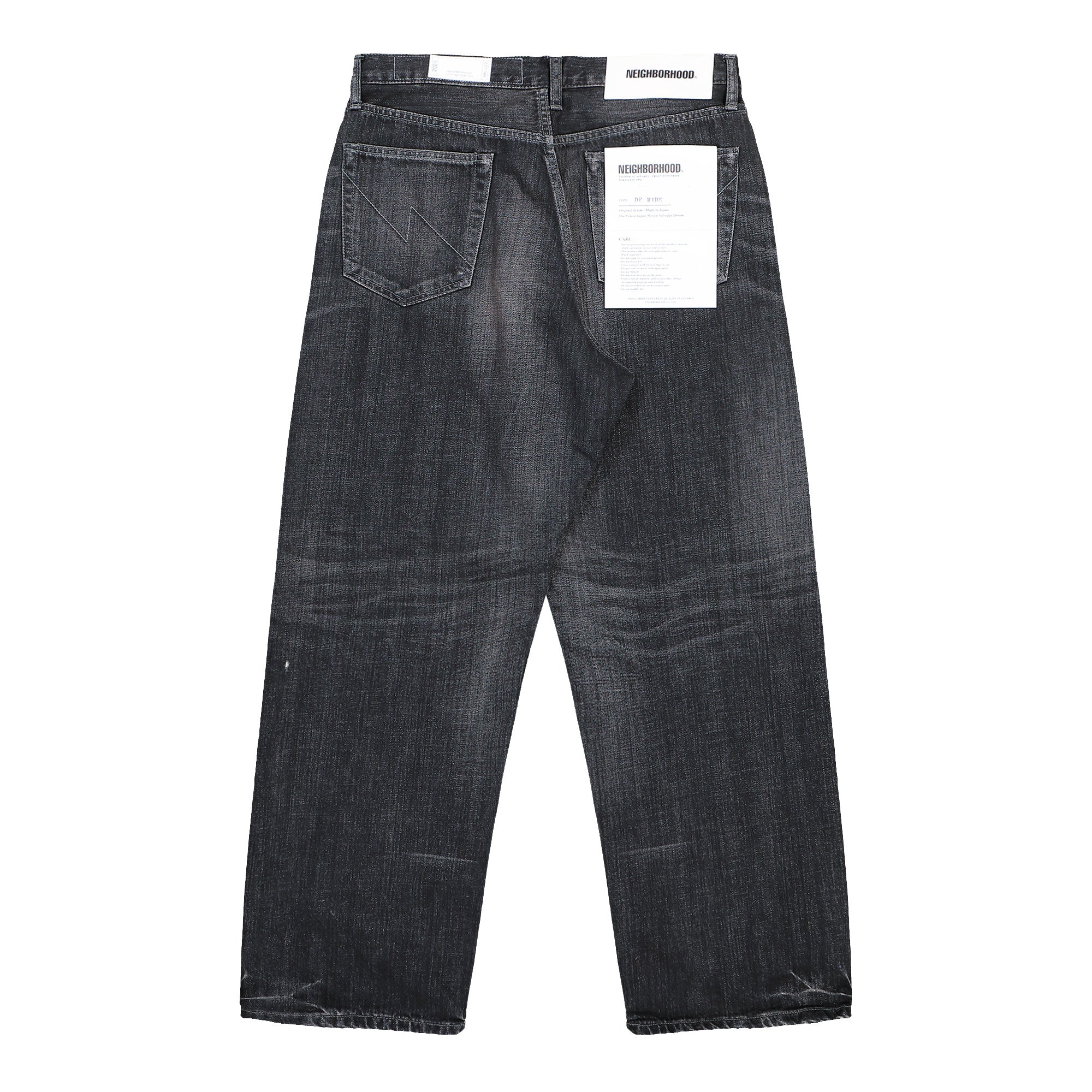 Neighborhood Washed Denim DP Wide Pants 261XBNH-PTM04/ Black