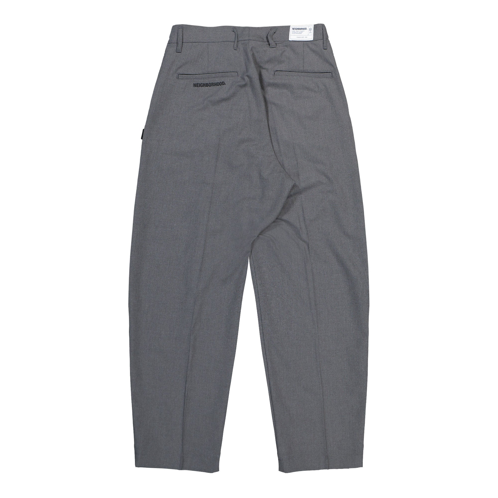 Neighbothood Tuck Pants Gray Casual Pants 261ZANH-PTM07 Close-up | Overkill

