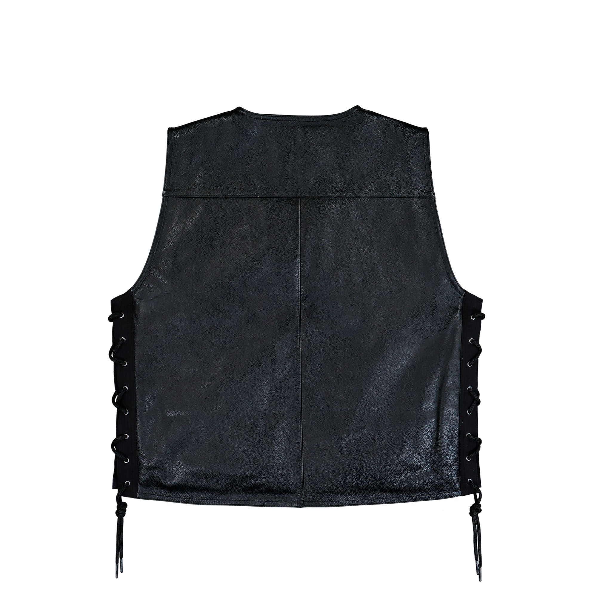 Alpha Industries X-Force Leather Vest Black Vests 266108-03 Close-up | Overkill

