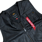 Alpha Industries X-Force Leather Vest Black Vests 266108-03 Detailfoto | Overkill
