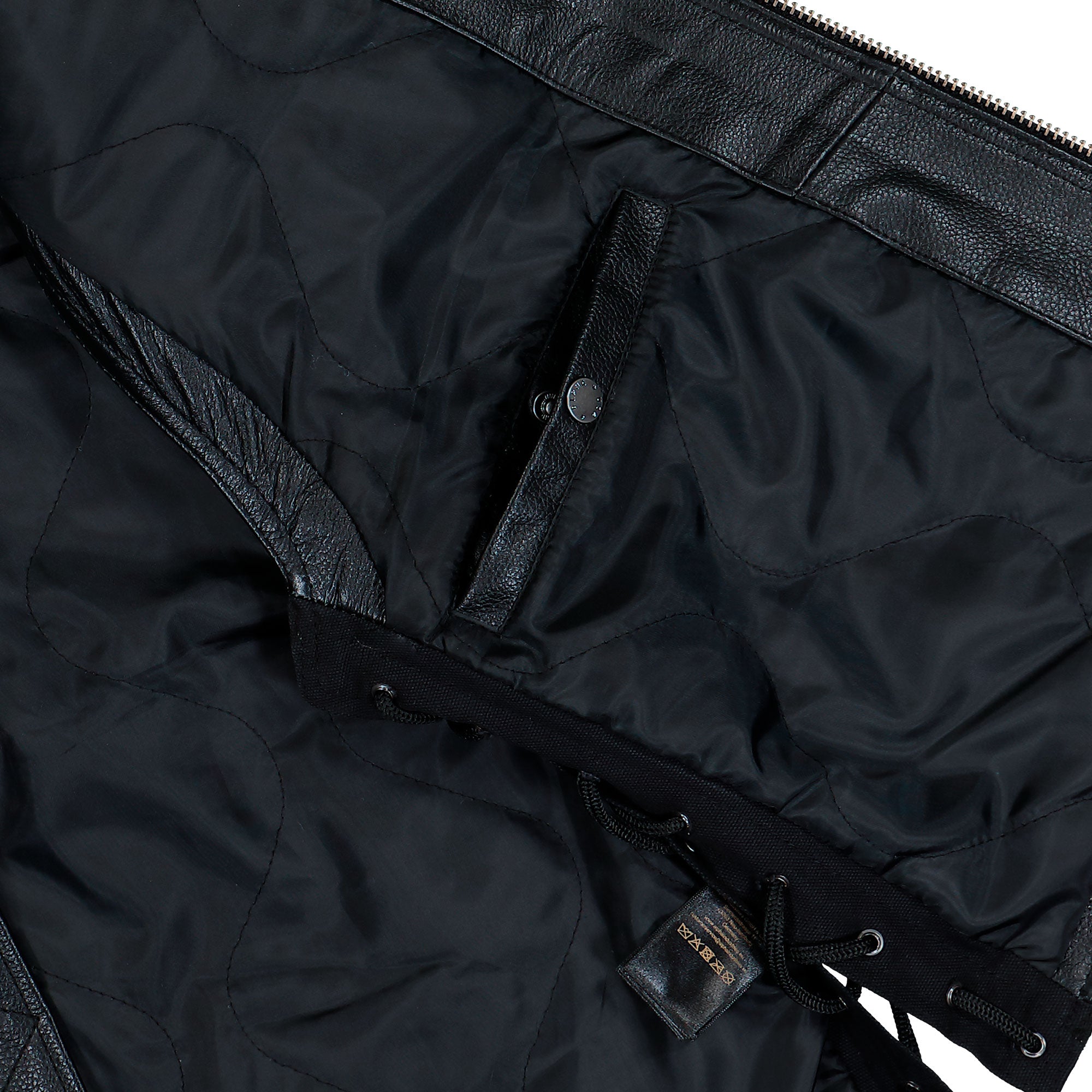 Alpha Industries X-Force Leather Vest Black Vests 266108-03 Detail View 2 | Overkill
