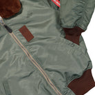 Alpha Industries B-15 Inermediate Flight Bomber Jacket Vintage Green Bomber & Varsity Jackets 268161-432 Detail View 2 | Overkill
