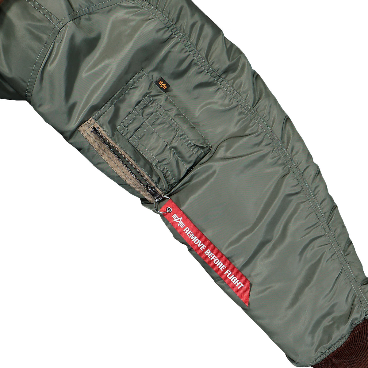 Alpha Industries B-15 Inermediate Flight Bomber Jacket Vintage Green Bomber & Varsity Jackets 268161-432 Detail View 3 | Overkill
