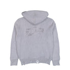 Alpha Industries Distressed Knit Hooded Jacket Silver Hoodies 268404-31 Close-up | Overkill
