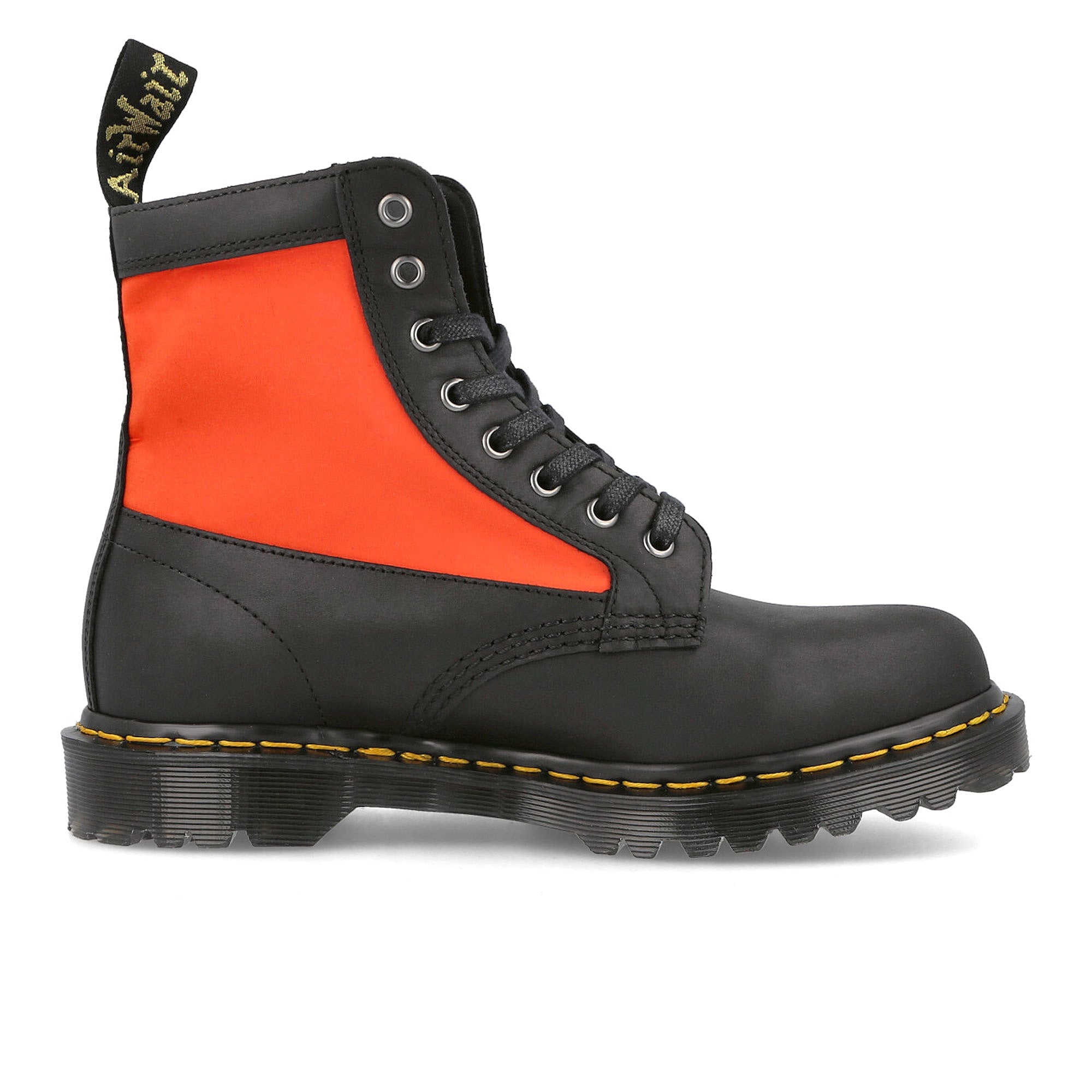 Dr. Martens 1460 Black / Blaze Orange Dockyard / Ventile Boots  Silhouette | Overkill
