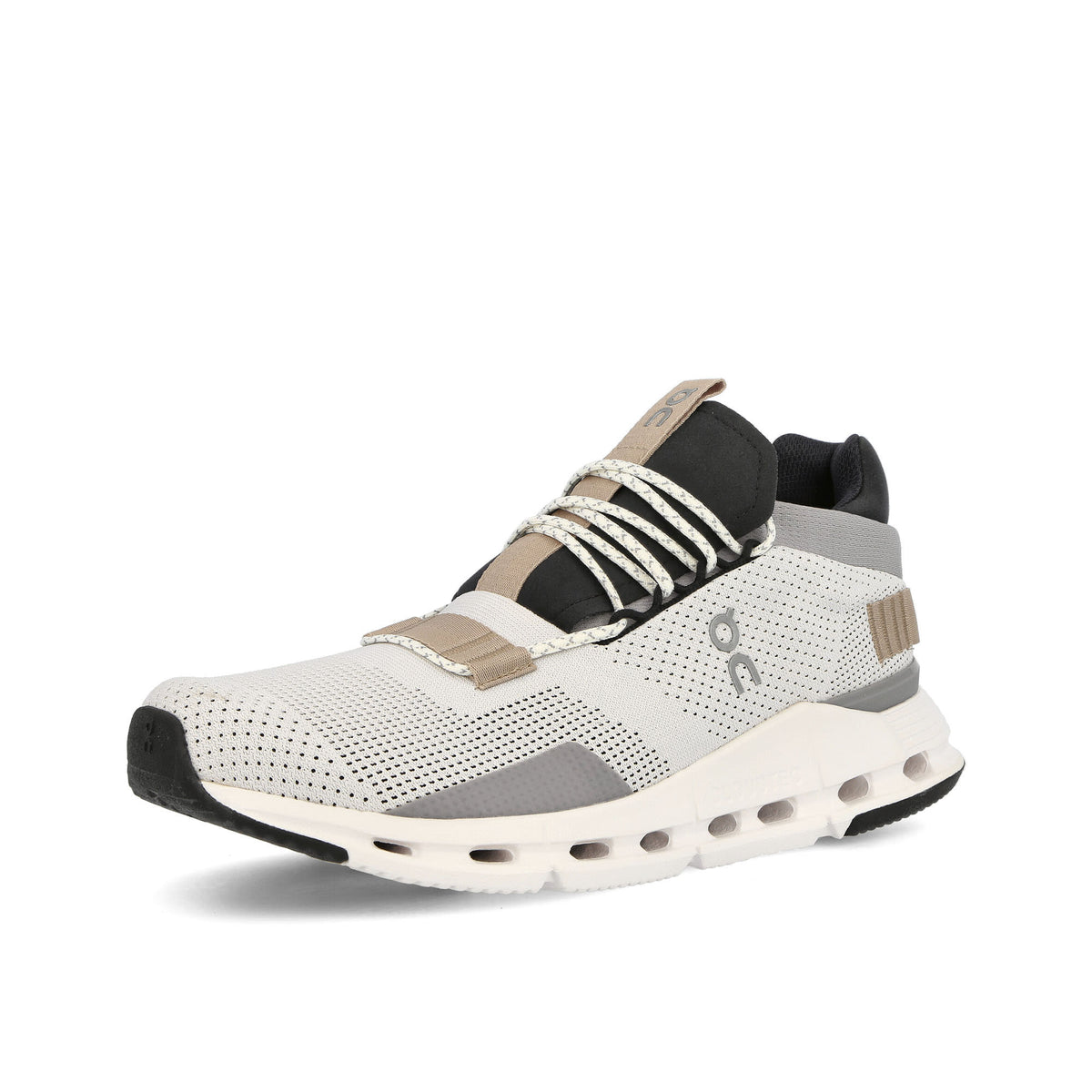 On W Cloudnova White / Sand Sneakers  Close Up | Overkill