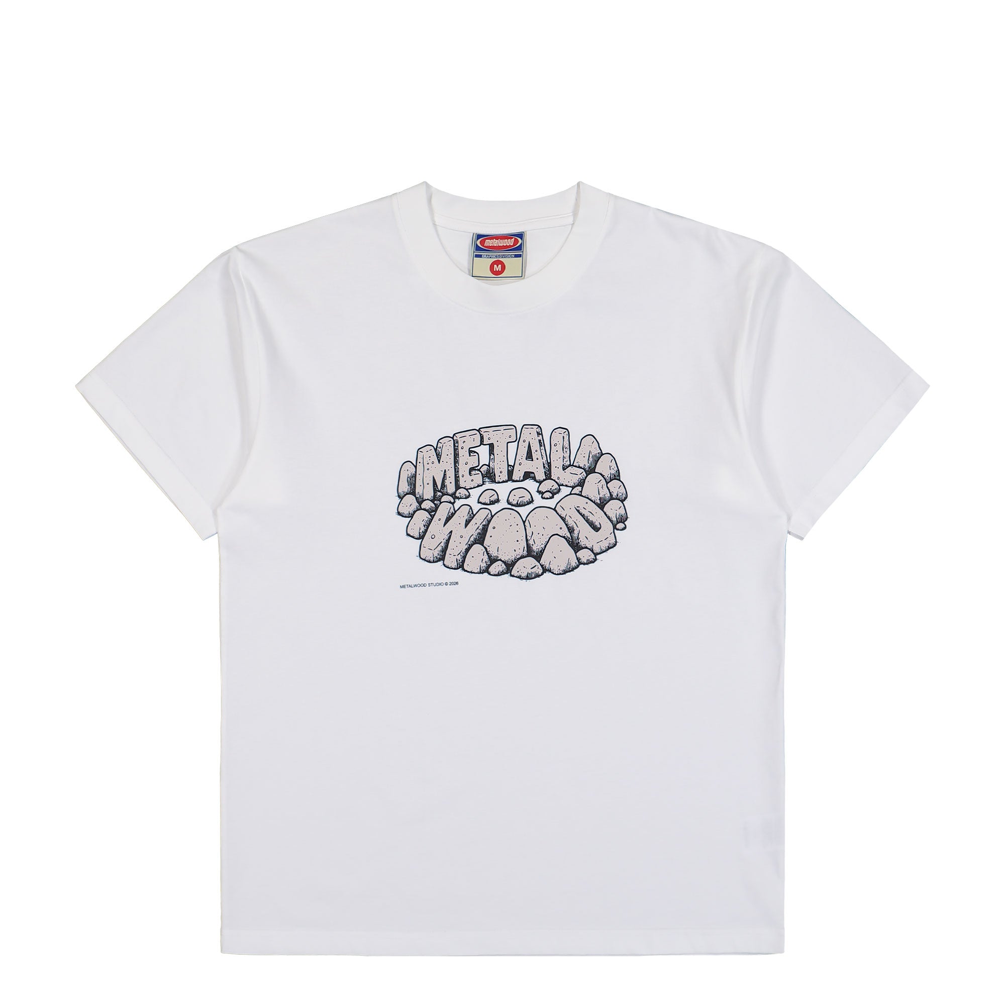 Metalwood Studio Stonehenge T-Shirt White T-Shirt 26SS-03-05-WHT | Overkill
