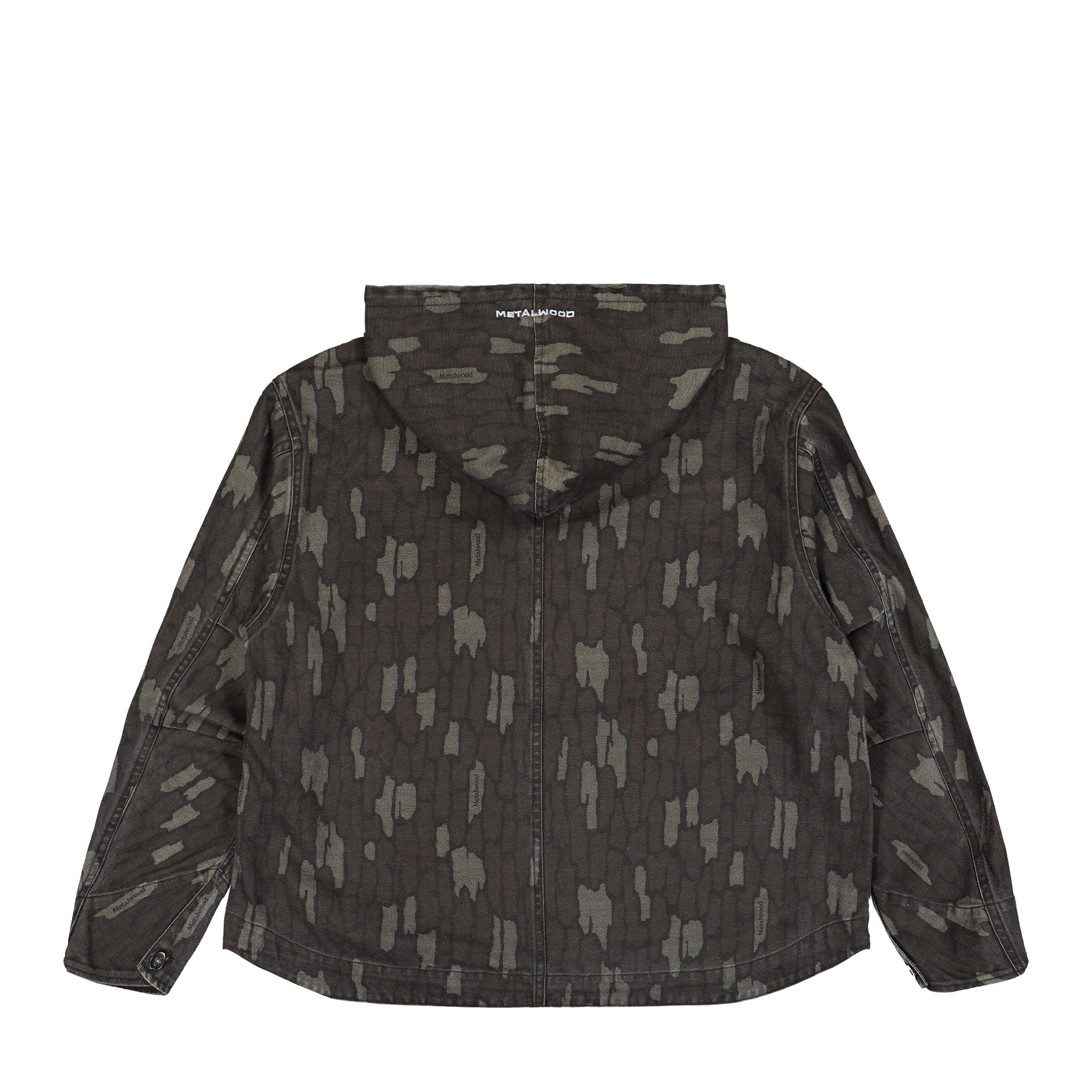 Metalwood Studio Cotton Twill Zip Hoodie Real Bark Camo Jackets 26SS-05-02-RBC Close-up | Overkill
