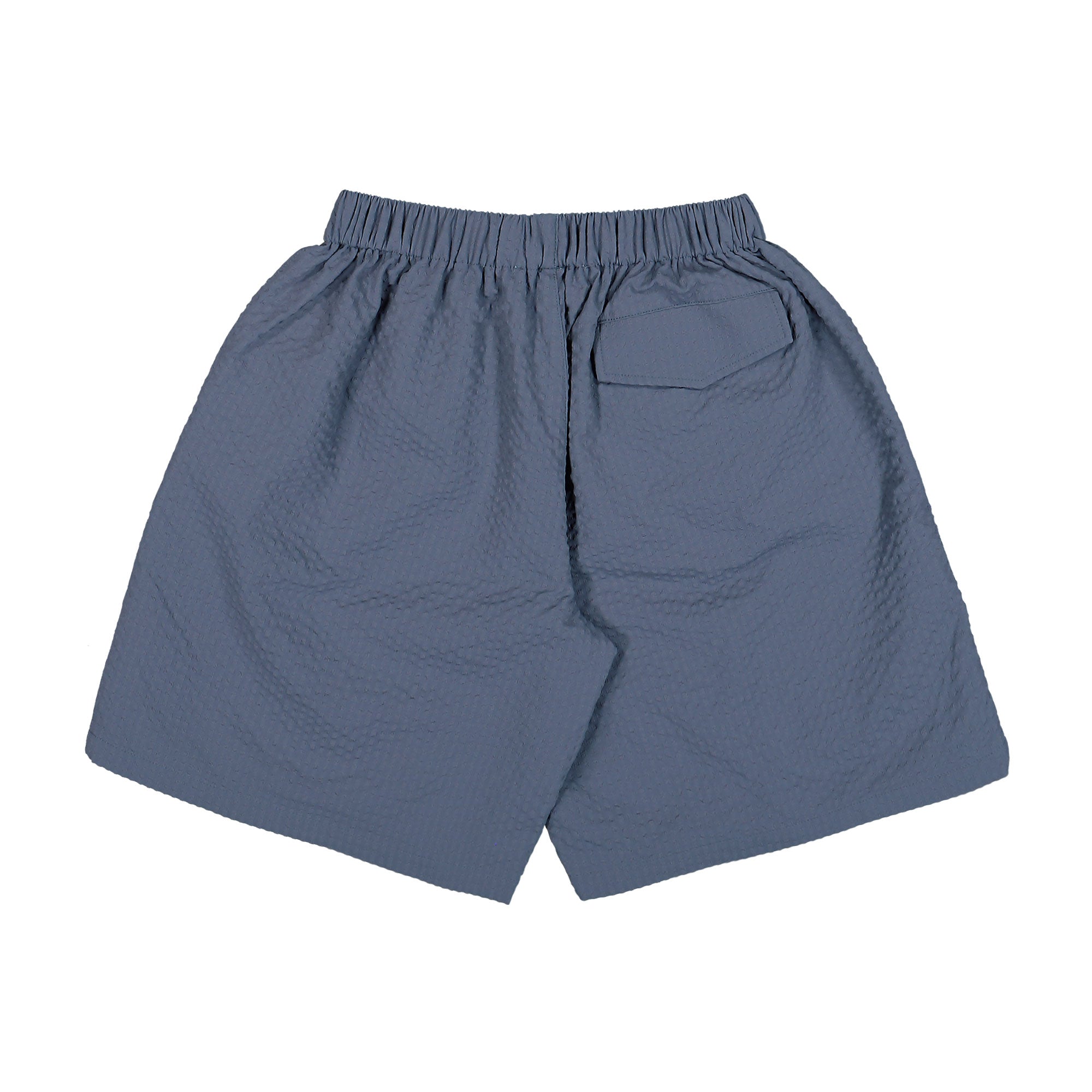 Metalwood Studio Seersucker Spa Short Navy Shorts 26SS-07-01-NVY Close-up | Overkill
