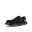 Dr. Martens Jorge Buckle Mules Black Repello Slides, Sandals & Slippers  Close Up | Overkill
