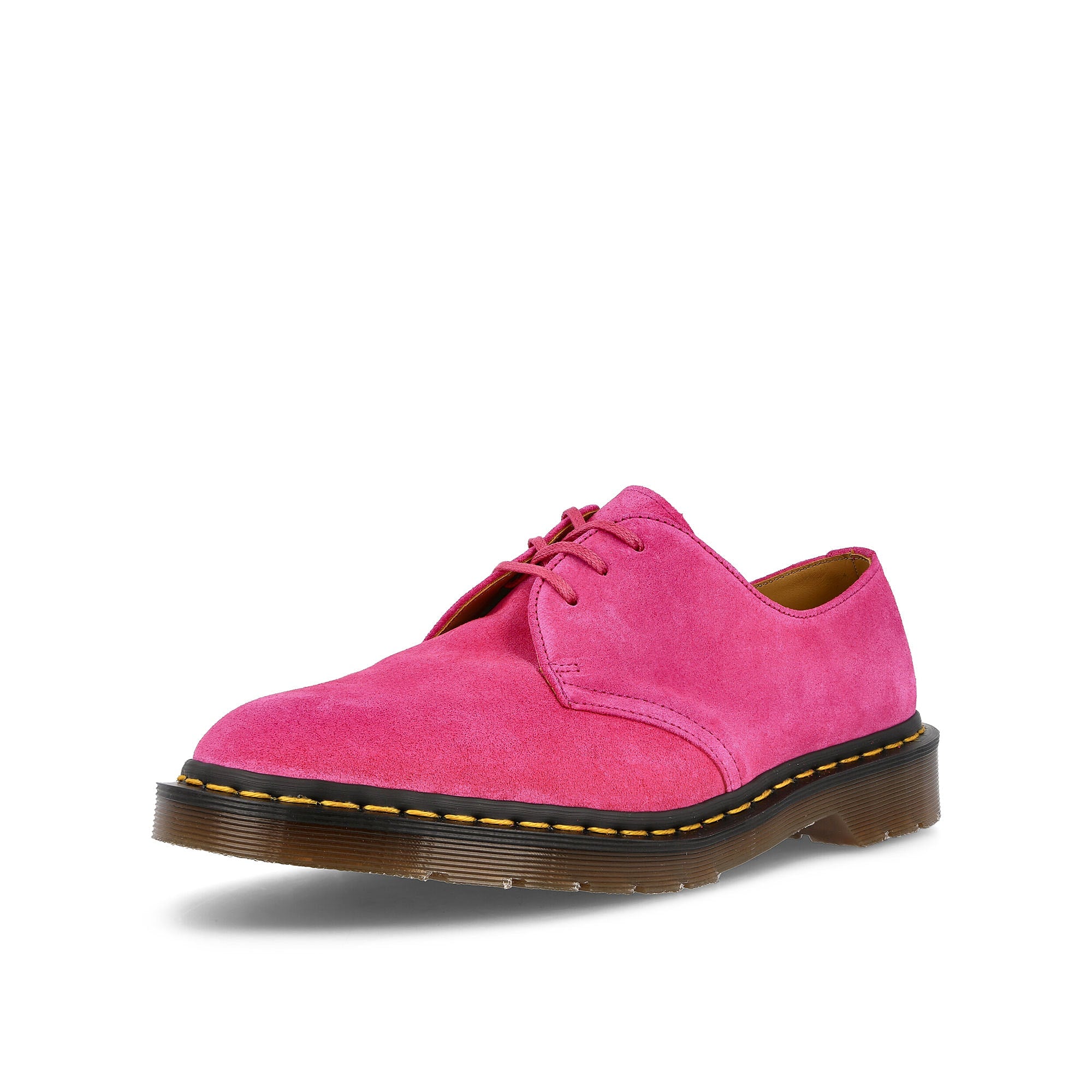 Dr. Martens 1461 Pink Buck Suede Pink Loafers & Lace ups  Close Up | Overkill