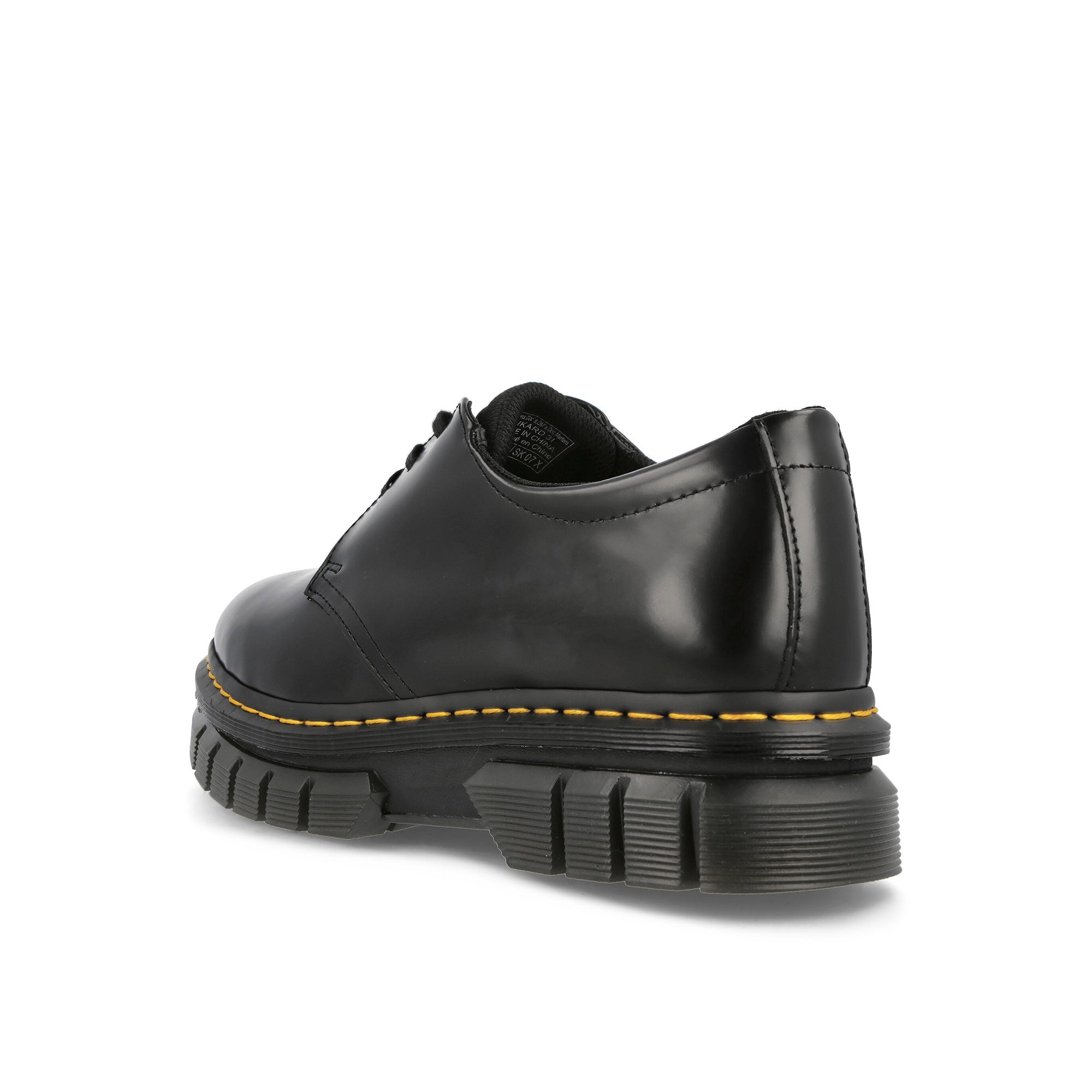Dr. Martens Rikard 3-Eye Black Polished Loafers & Lace ups  Material | Overkill