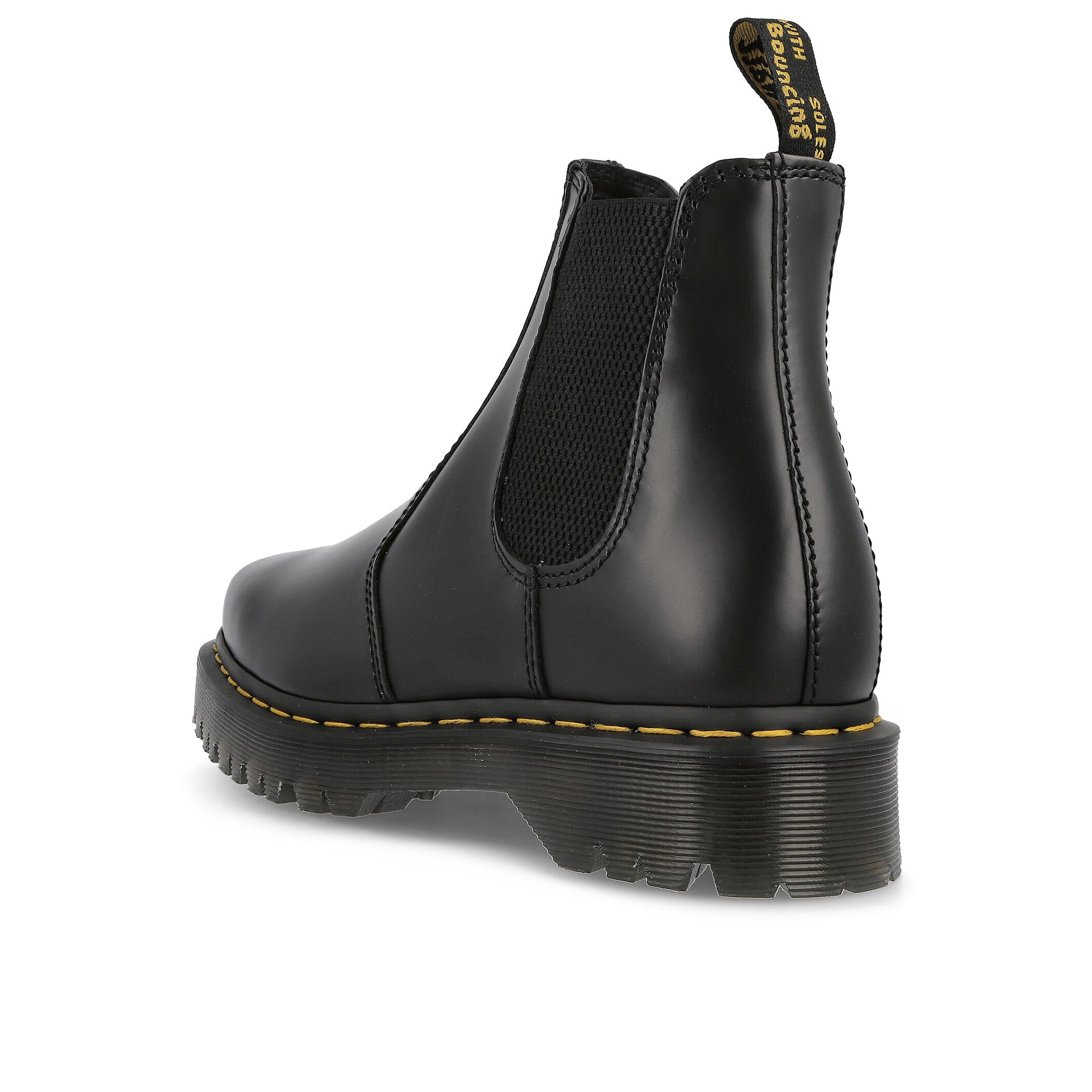 Dr. Martens 2976 Bex Squared Black Polished Smooth Boots  Close Up | Overkill