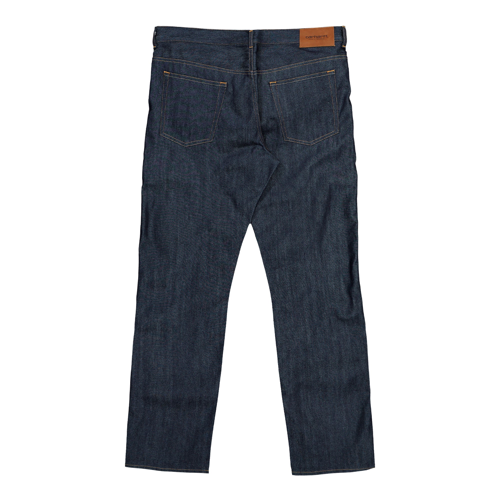 Carhartt WIP Leyton Selvedge Pant Blue Rigid Jeans 28F7.4M6.01.01 Close-up | Overkill
