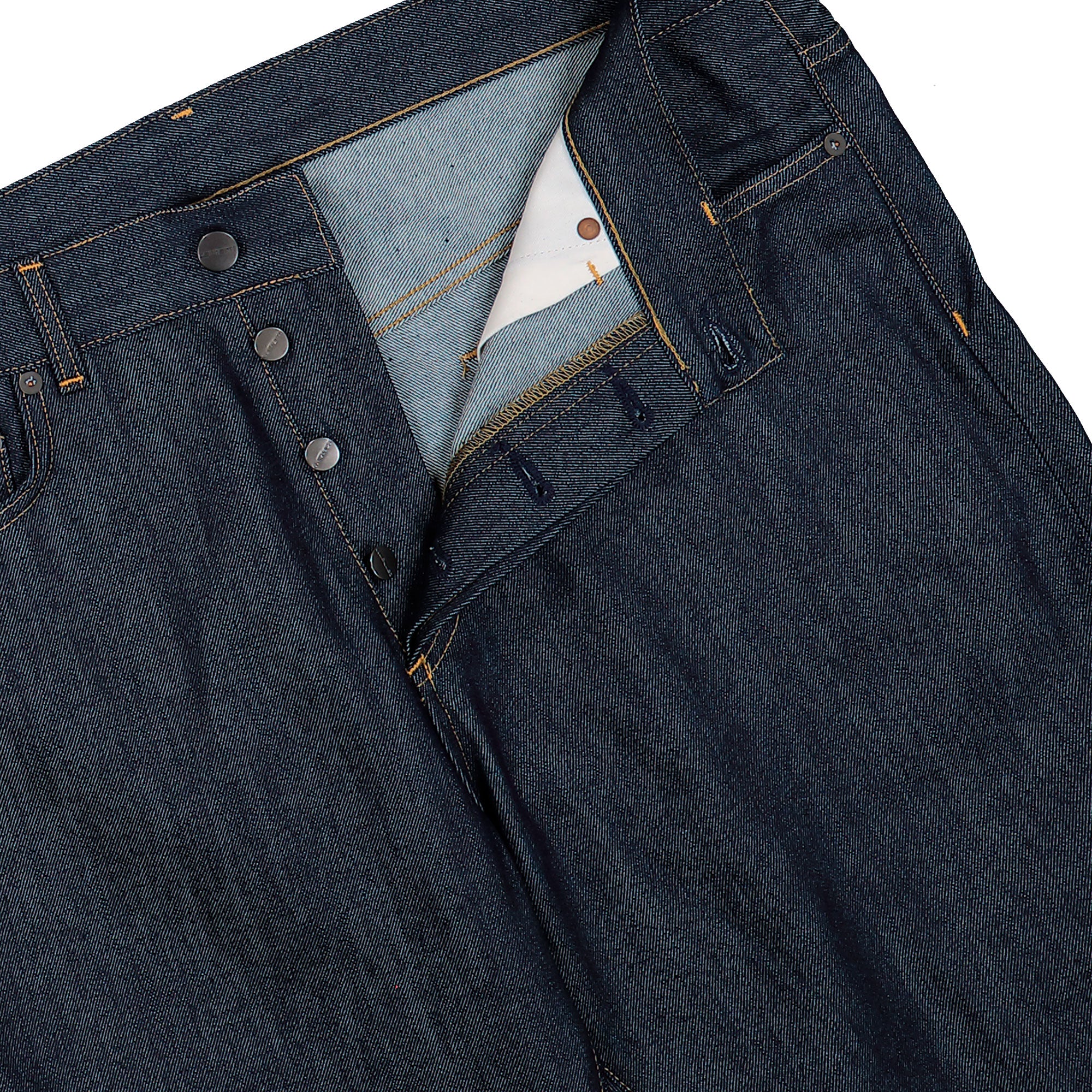 Carhartt WIP Leyton Selvedge Pant Blue Rigid Jeans 28F7.4M6.01.01 Detail View 1 | Overkill
