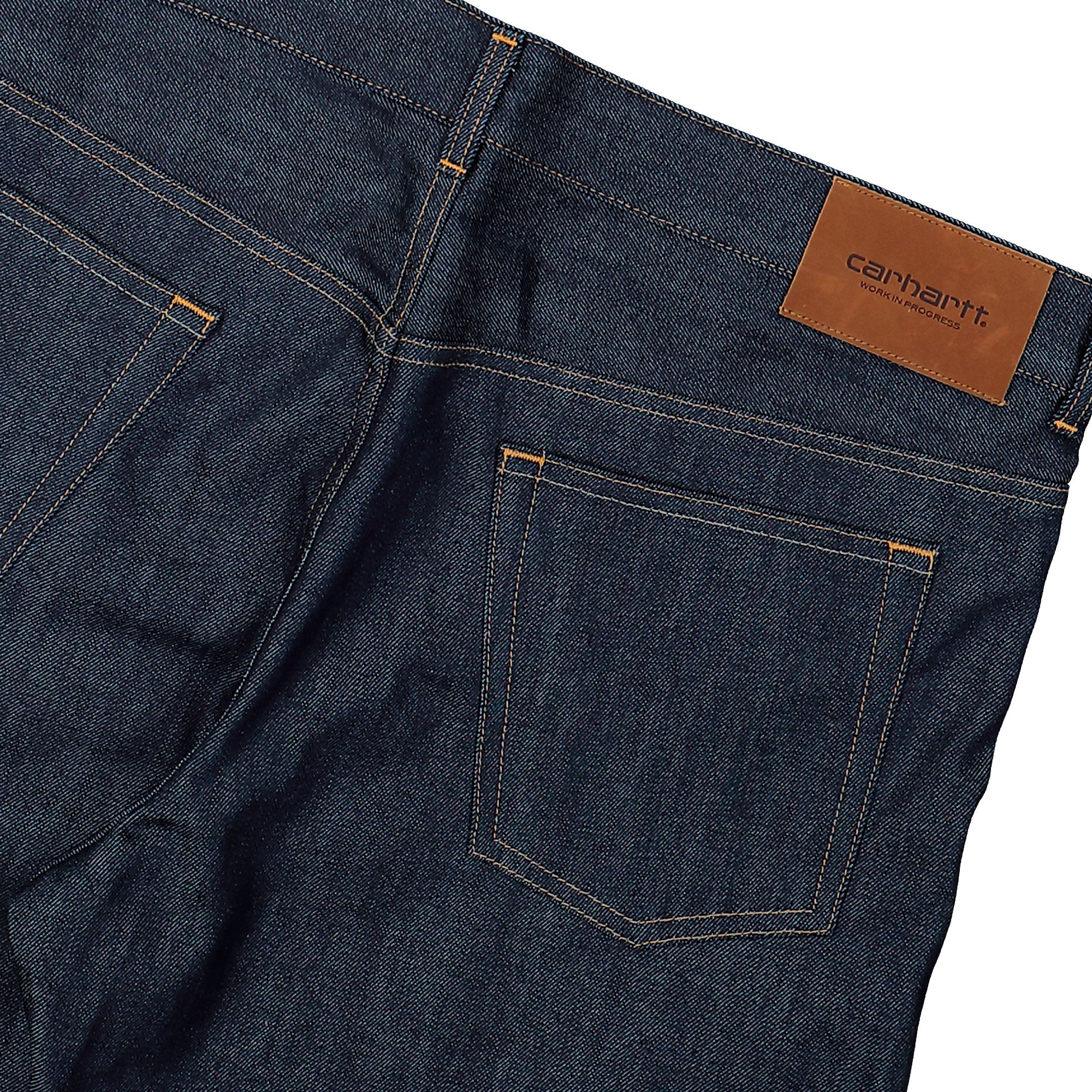 Carhartt WIP Leyton Selvedge Pant Blue Rigid Jeans 28F7.4M6.01.01 Detail View 2 | Overkill
